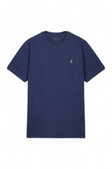 Cortefiel Basic piqué t-shirt Blue