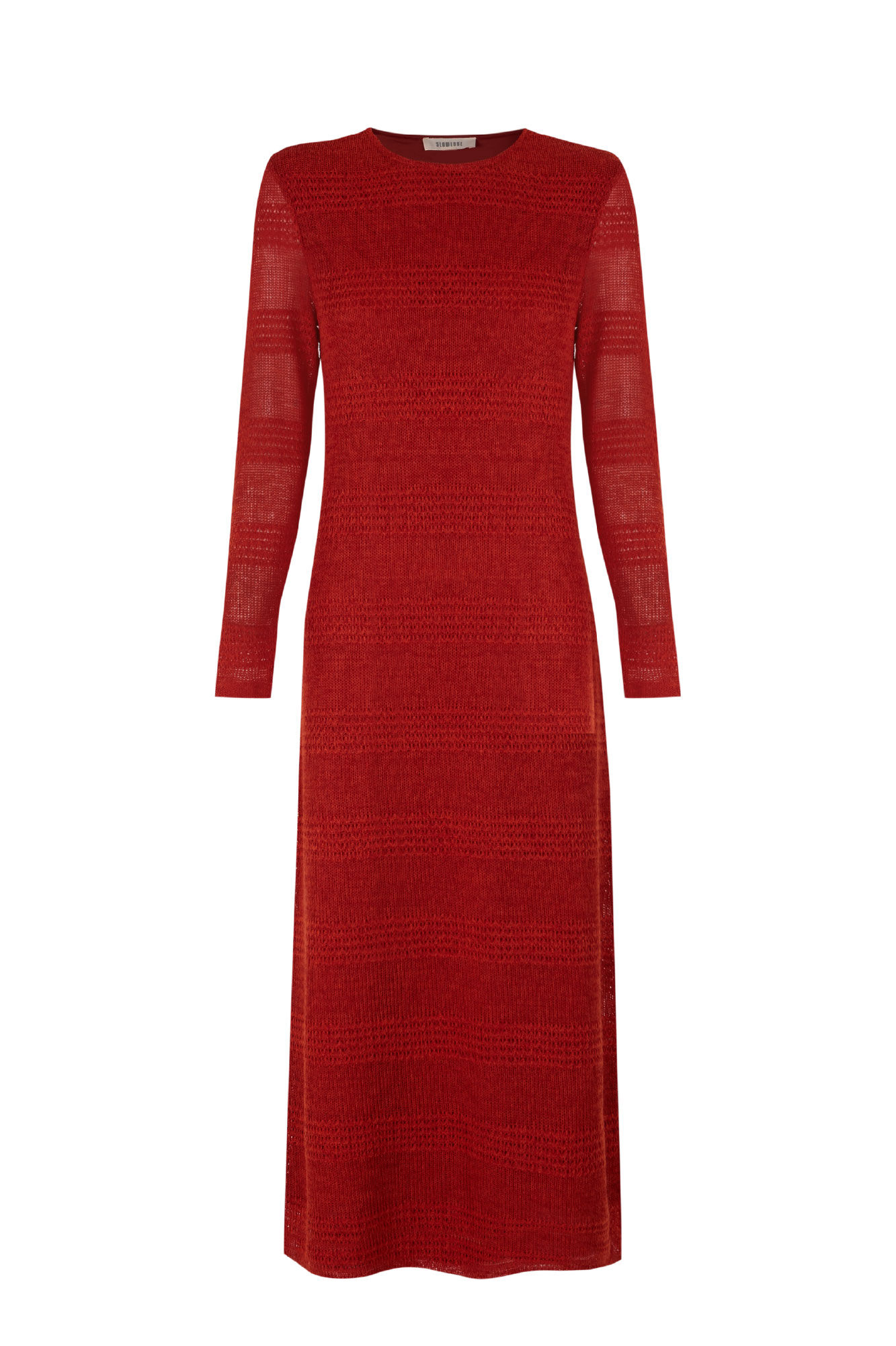 Slowlove Vestido estruturado r&uacute;stico Laranja