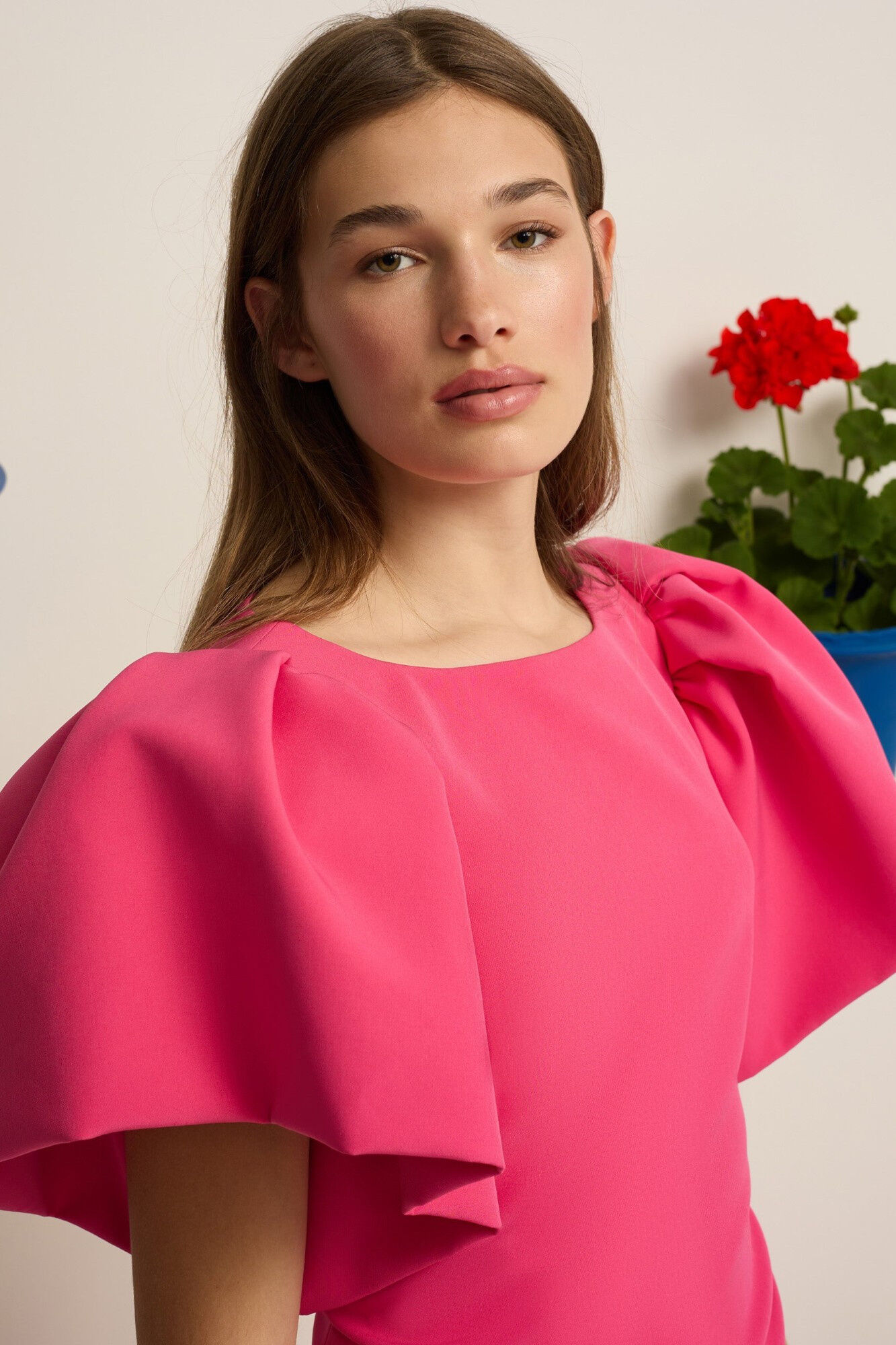 Silbon Vestido midi manga bufante Event Collection