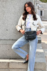 The Code Bolsa tiracolo Claudia preta Preto