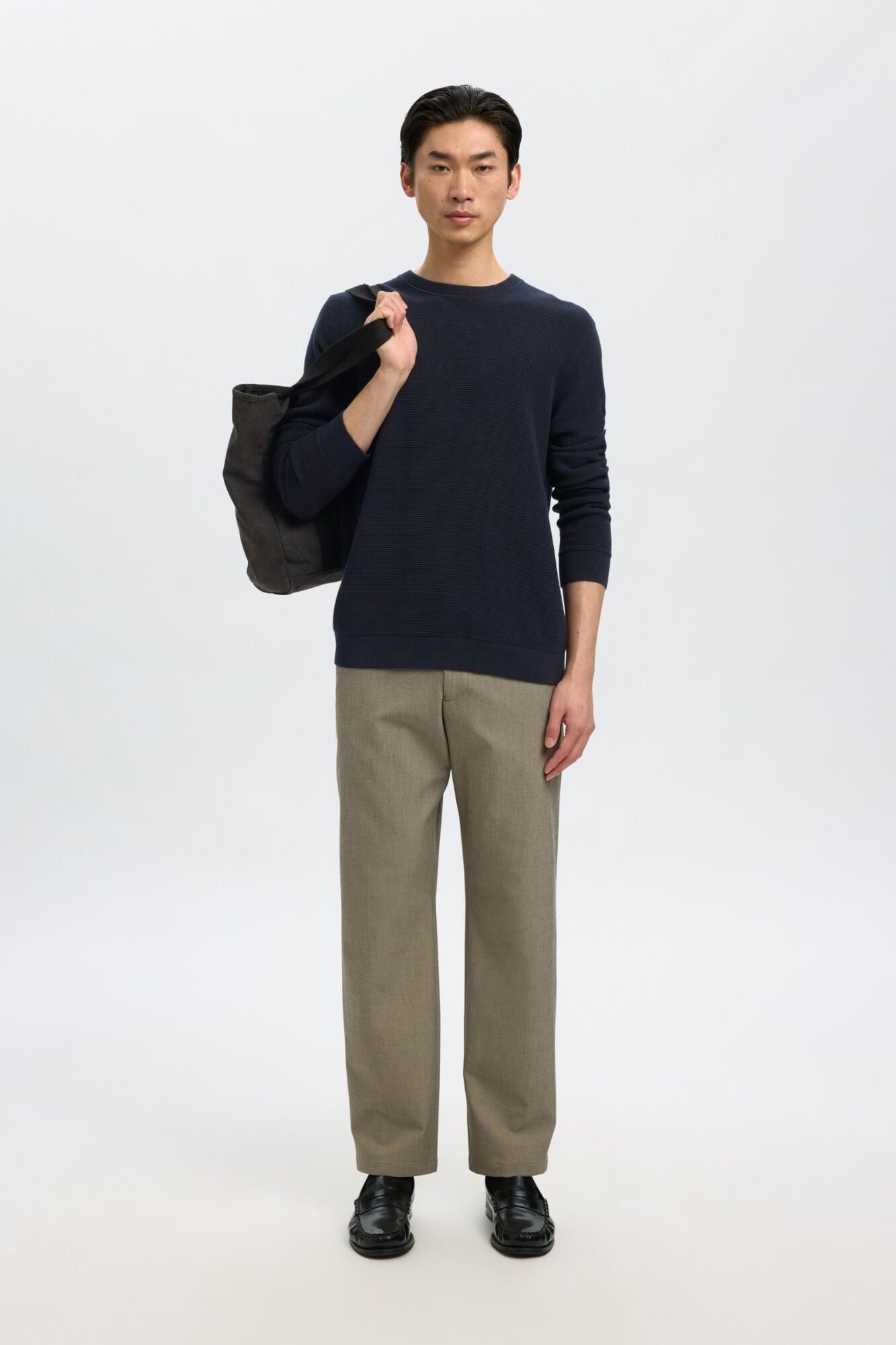 Selected Camisola 100% algod&atilde;o org&acirc;nico Azul