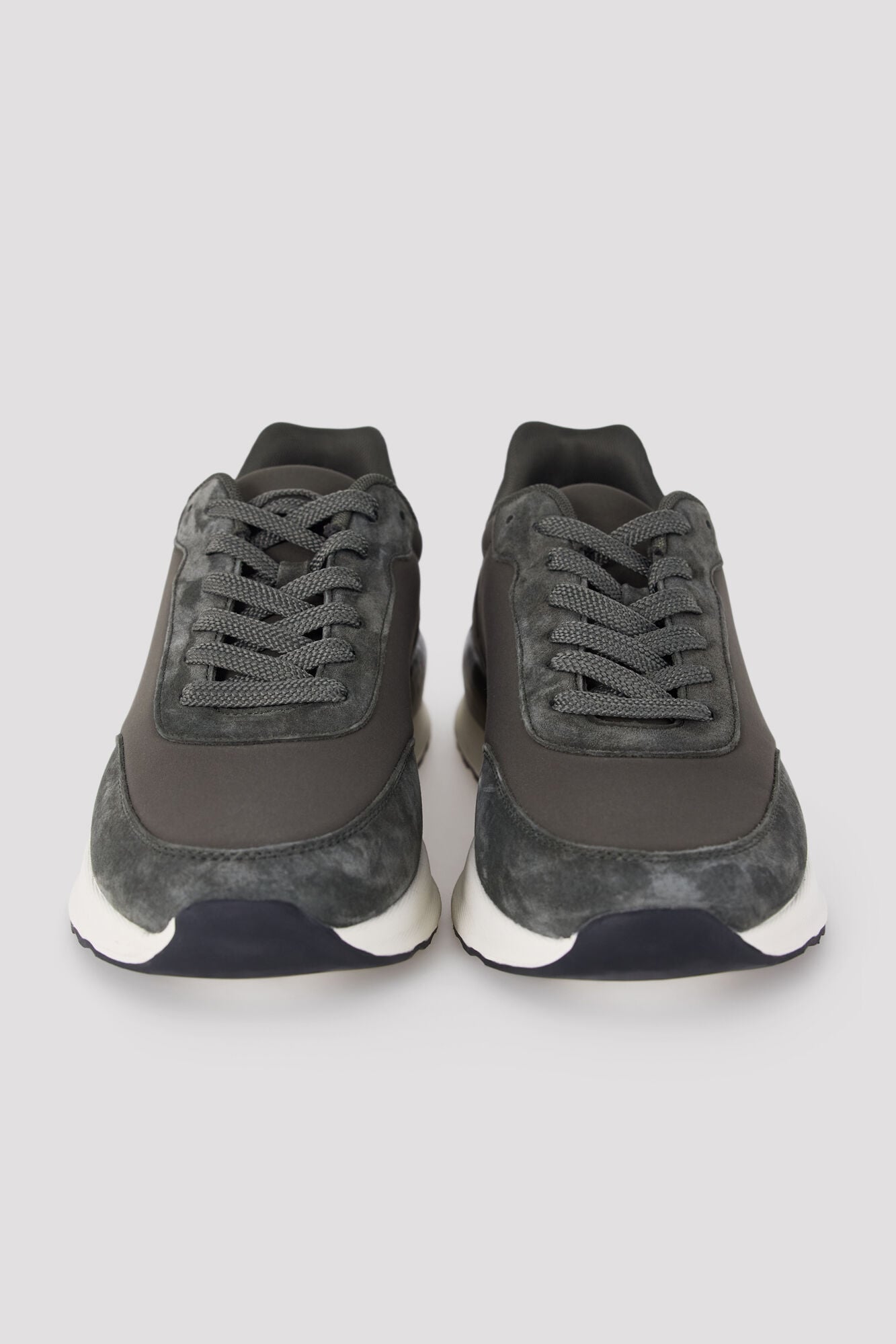 Cortefiel Leather and textile sneaker Kaki