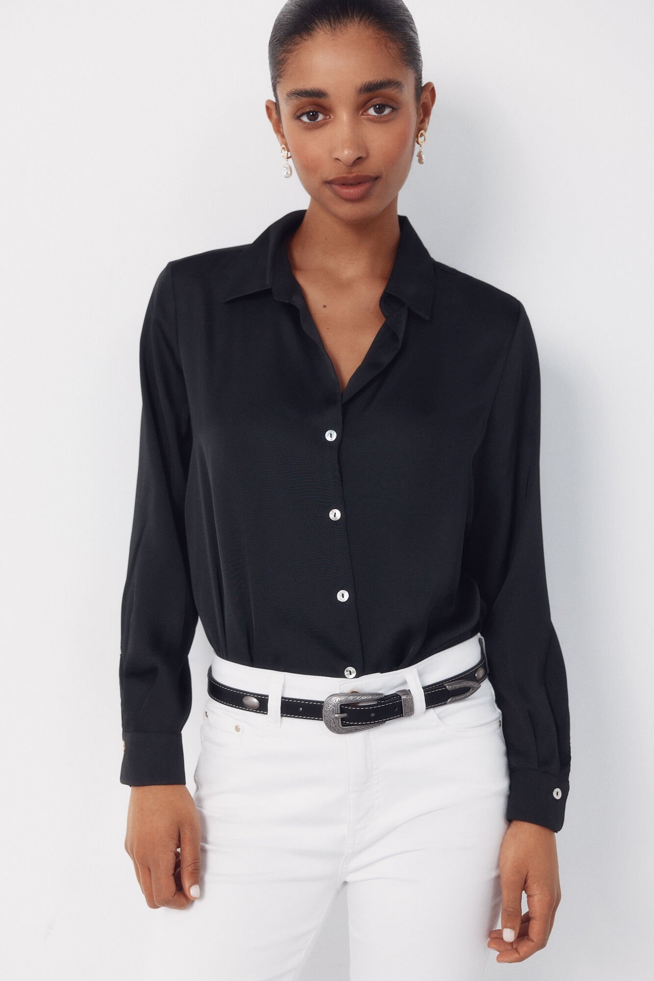 Cortefiel Satin-finish shirt