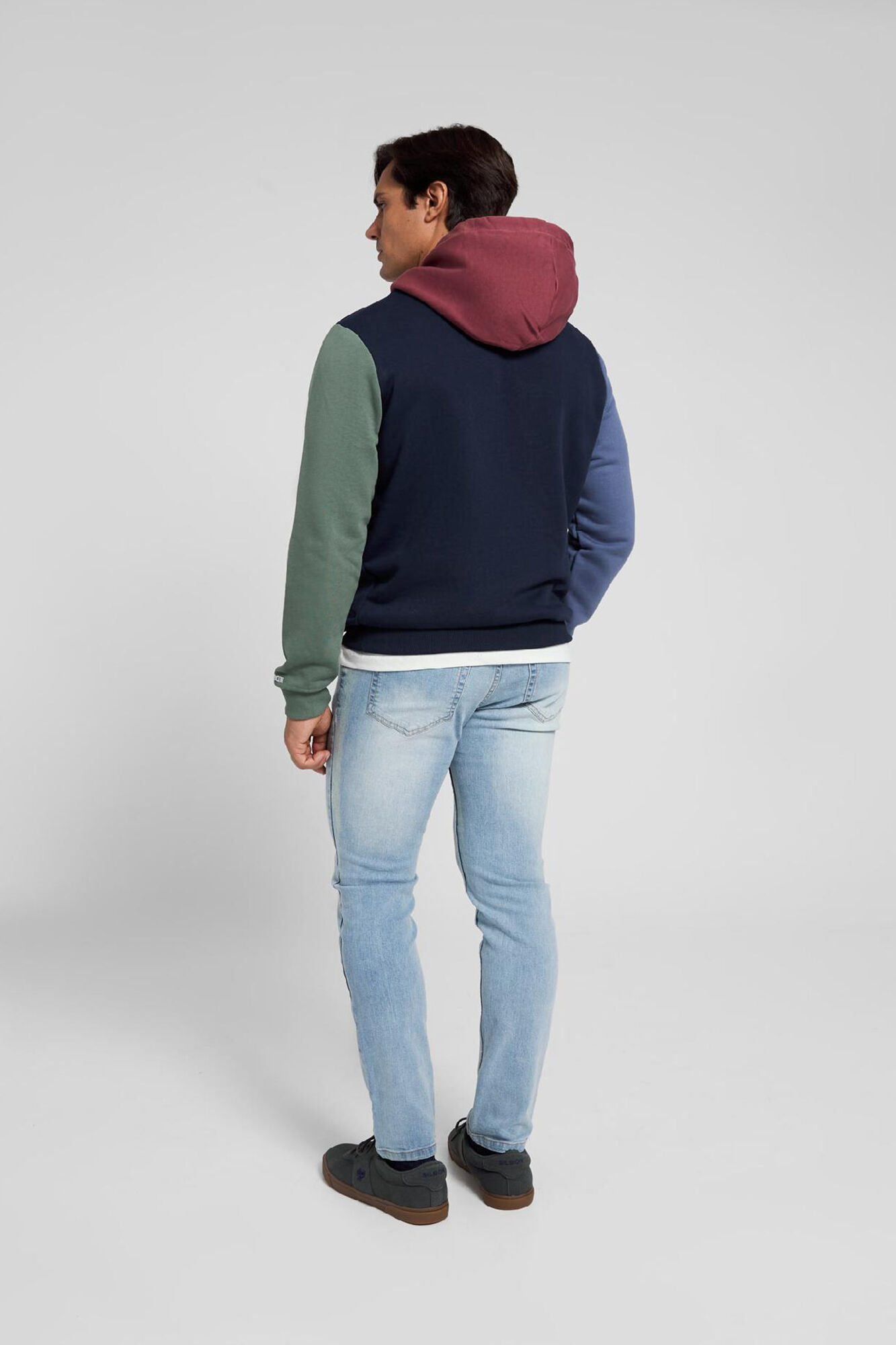 Silbon Sudadera capucha burdeos fantas&iacute;a marino Azul marino