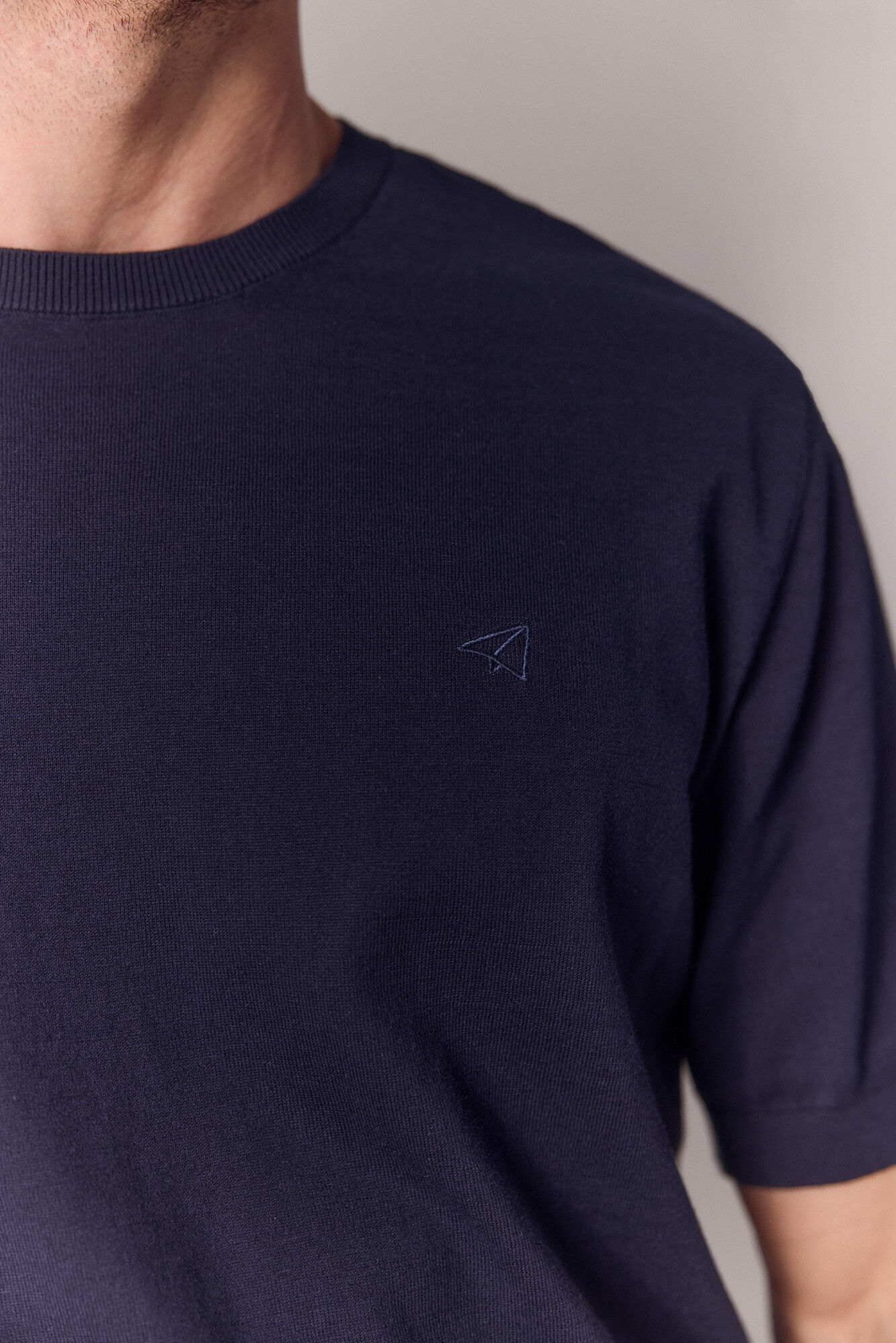 OOTO T-shirt camisola premium manga curta em algod&atilde;o Azul