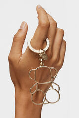 Tous Chaveiro Silhouette Bold Bear Dourado