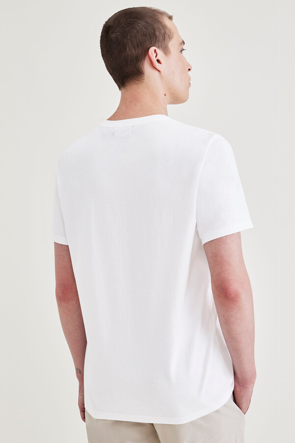 Cortefiel Slim fit logo T-shirt White