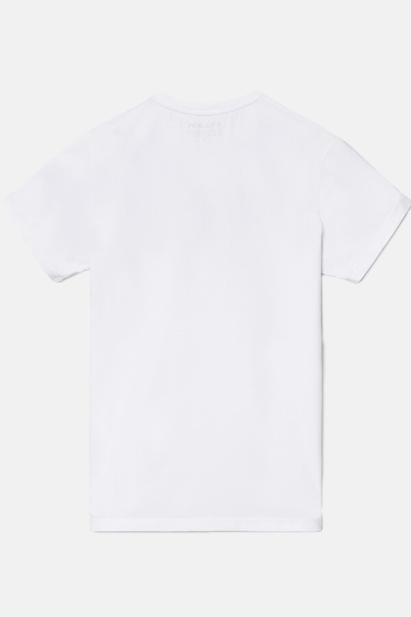Cortefiel Camiseta silbon raqueta Blanco 