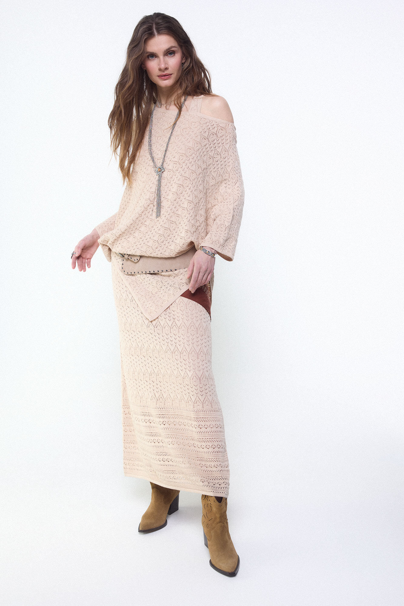 Slowlove Capa punto calado Arena