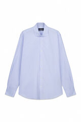 Cortefiel Easy-iron striped dress shirt Blue