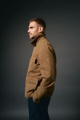OOTO Worker jacket with corduroy neck Nude