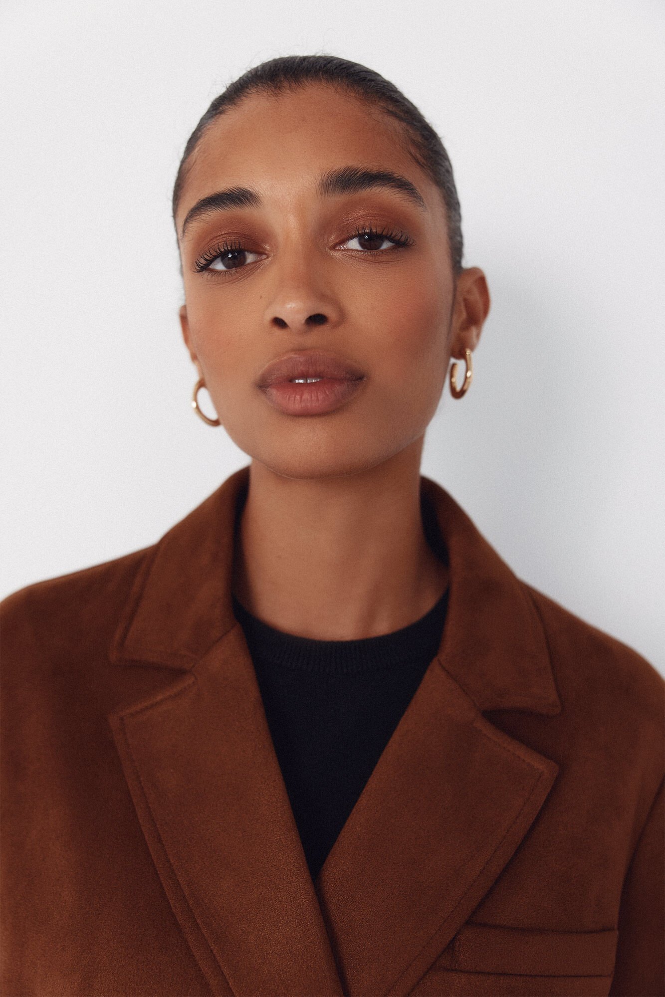 Cortefiel American-style fabric with a suede effect Brown