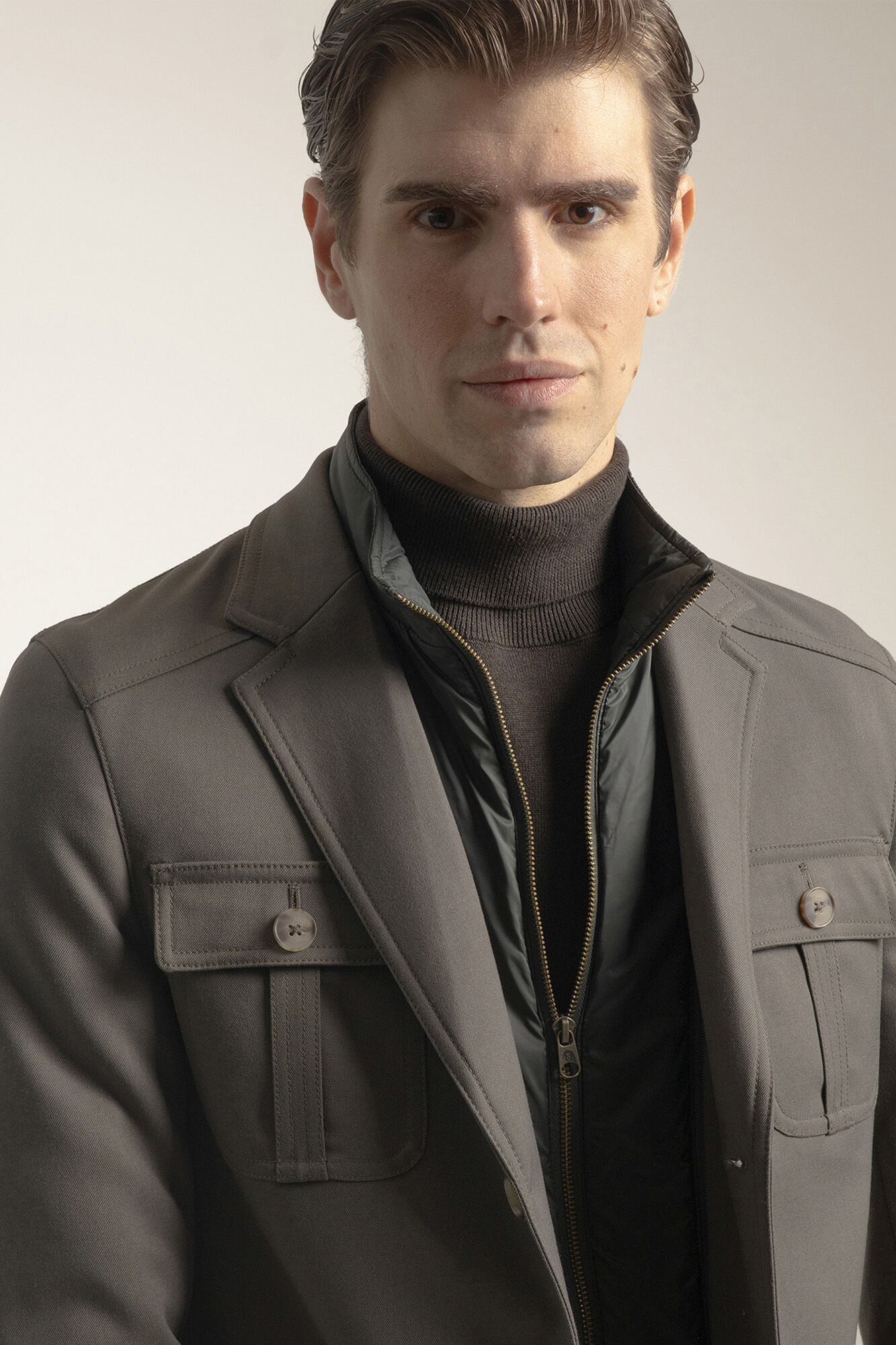 PuroEGO Jaqueta safari c&aacute;qui Verde