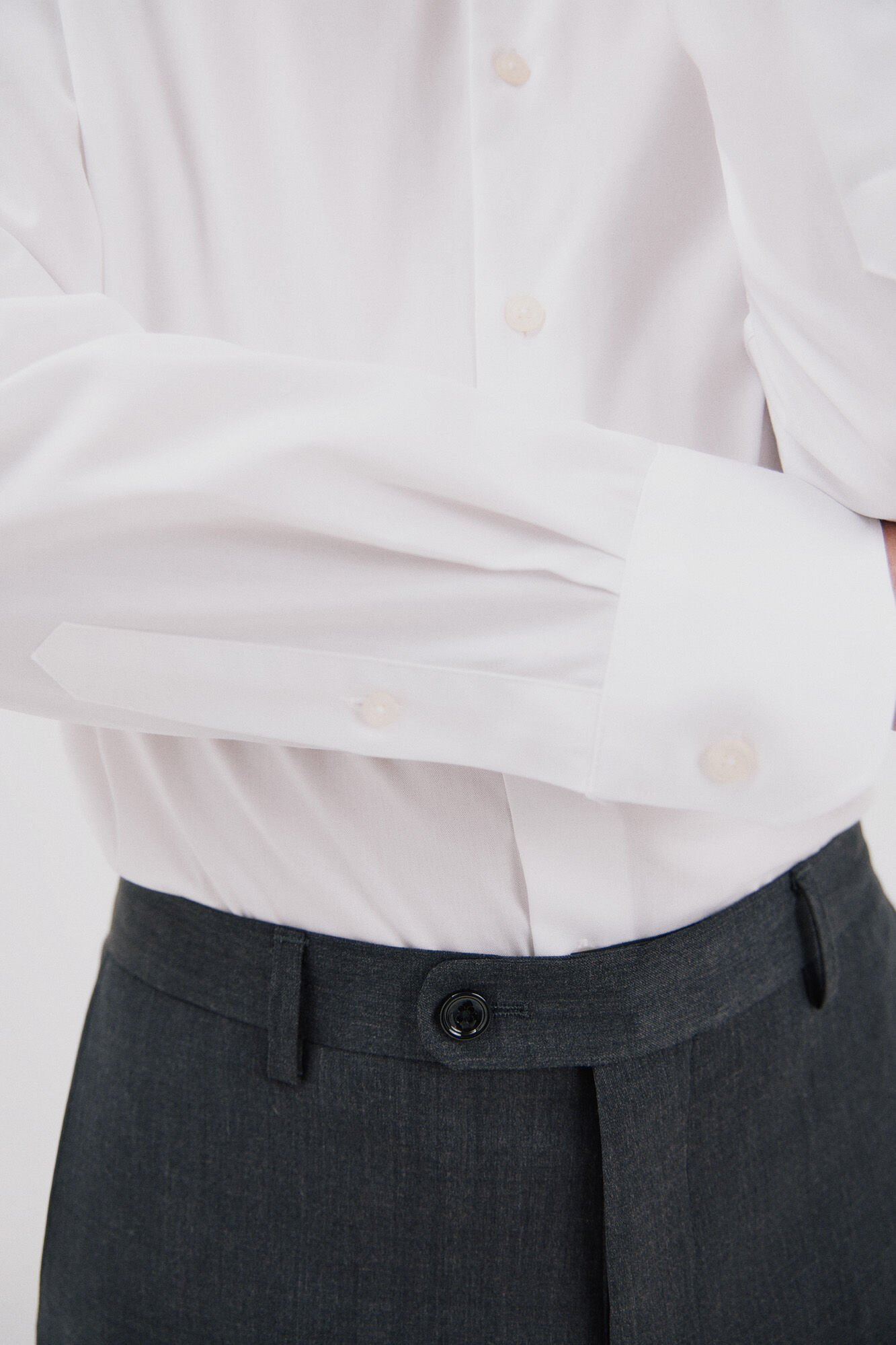 Cortefiel Plain easy-iron dress shirt White