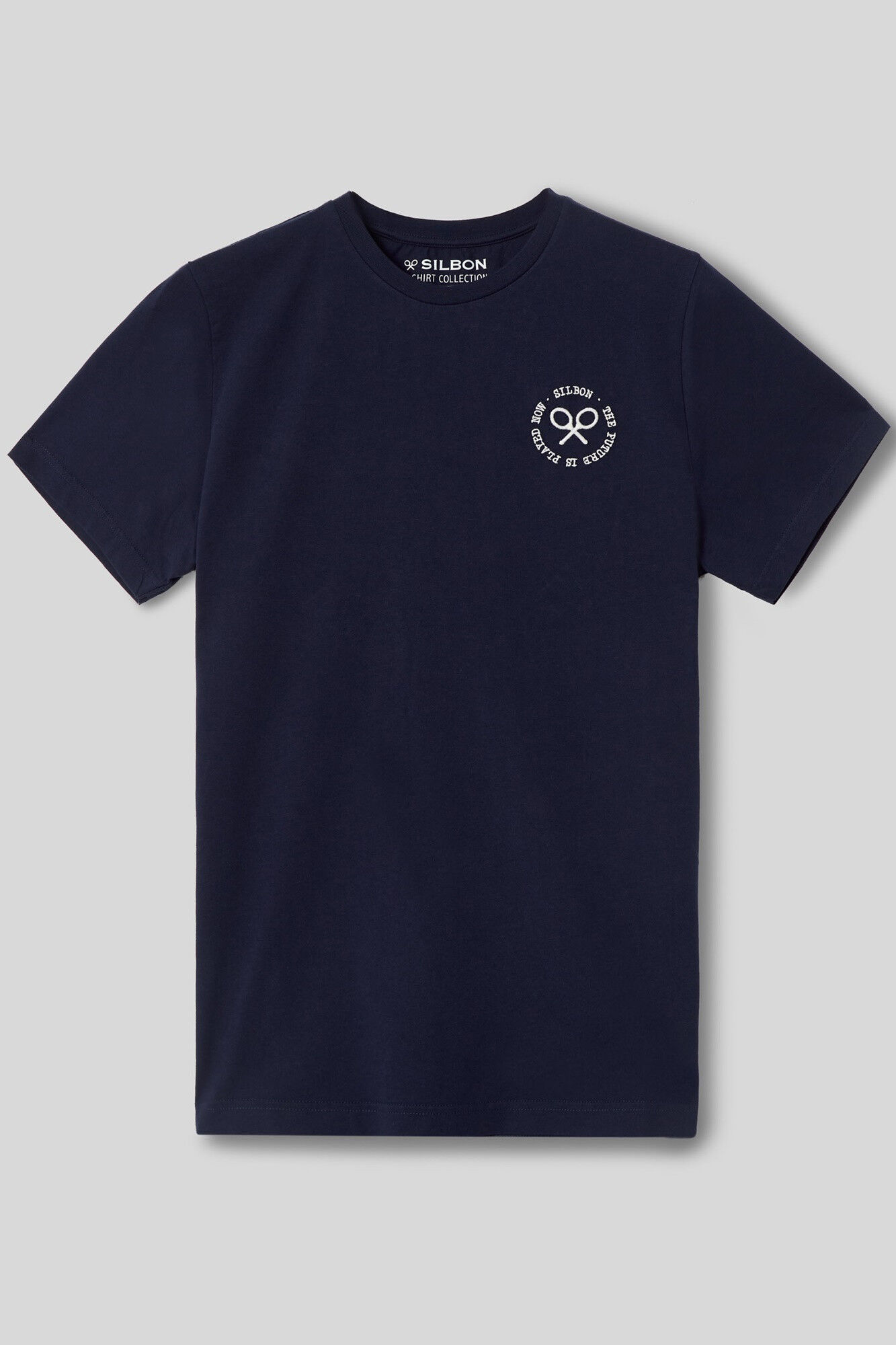 Silbon Navy blue Oxygen rackets T-shirt Navy