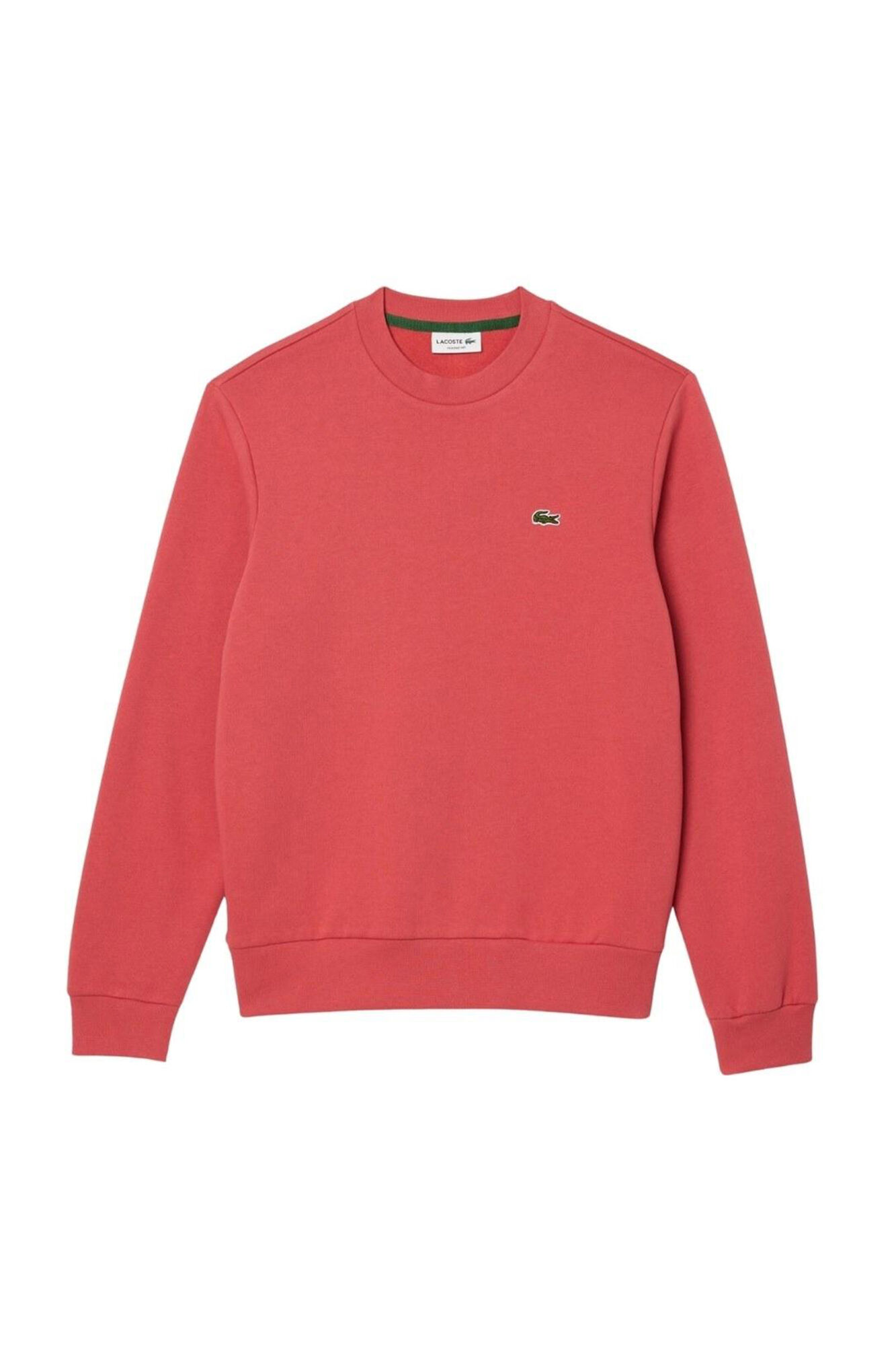 Lacoste Relaxed fit brushed cotton sweatshirt Coral