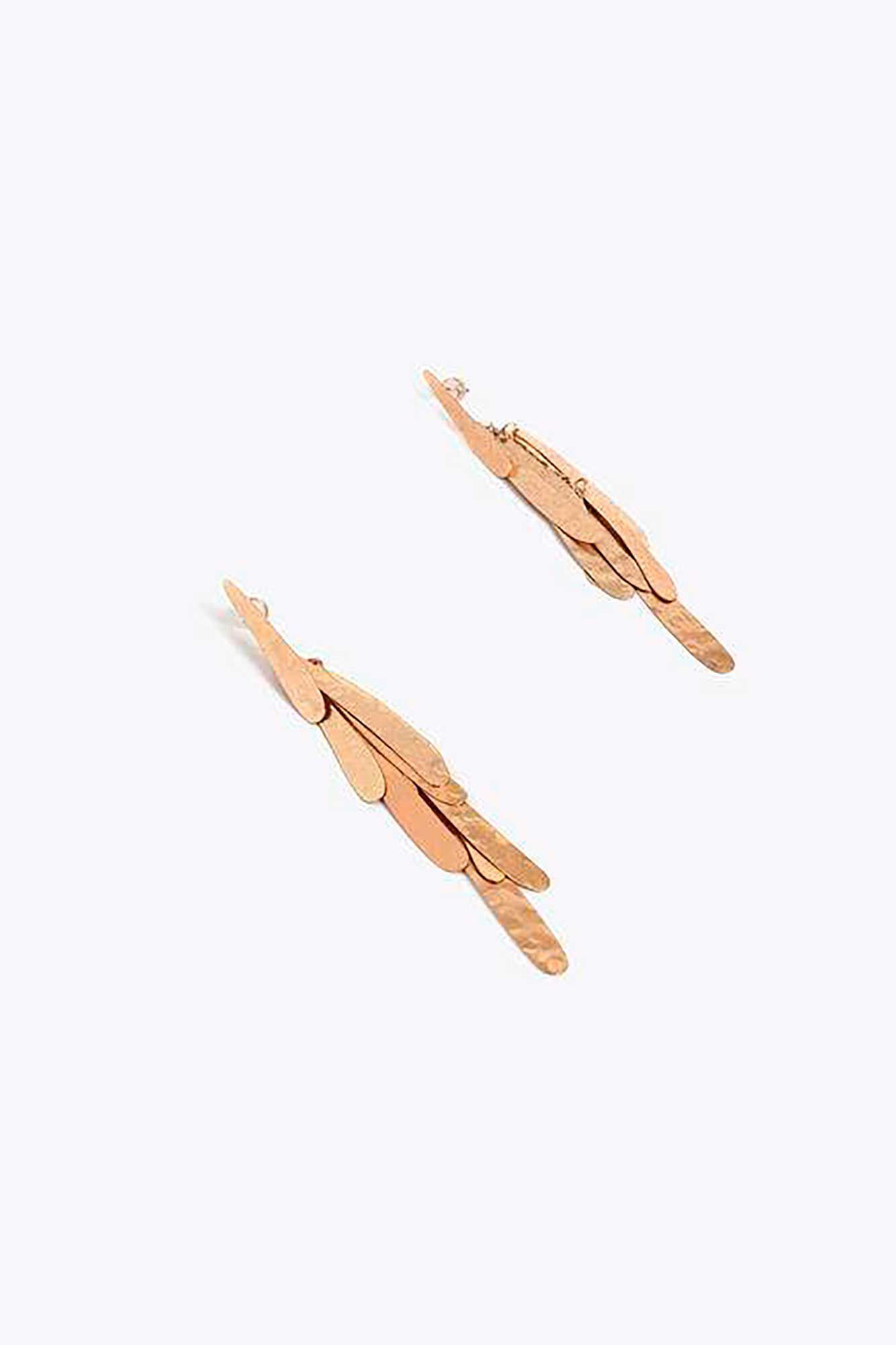 Lola Casademunt Brincos franjas Dourado