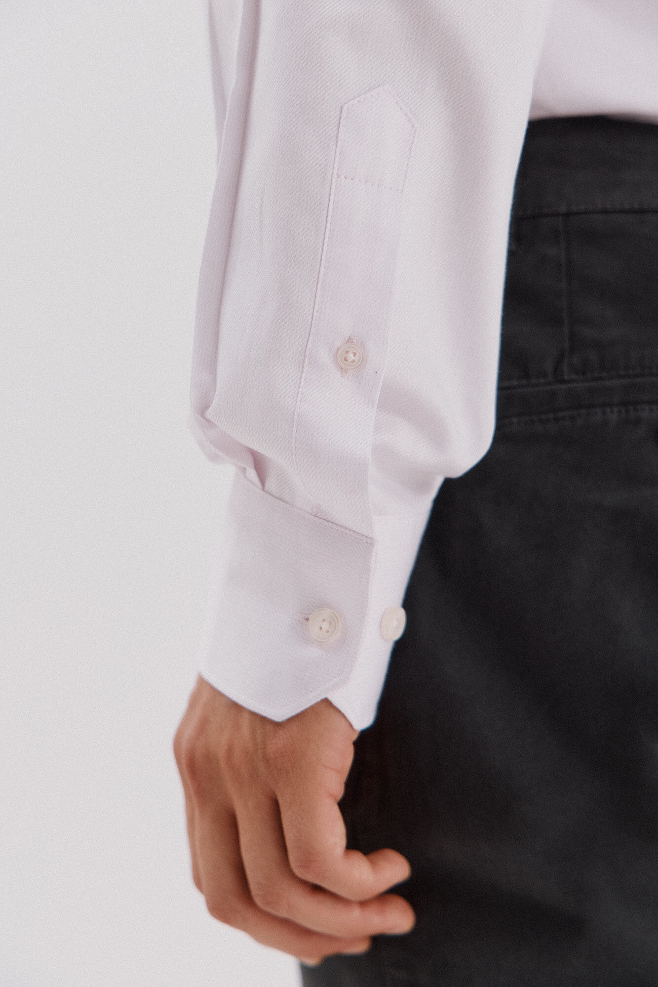 Cortefiel Easy-iron striped dress shirt Pink