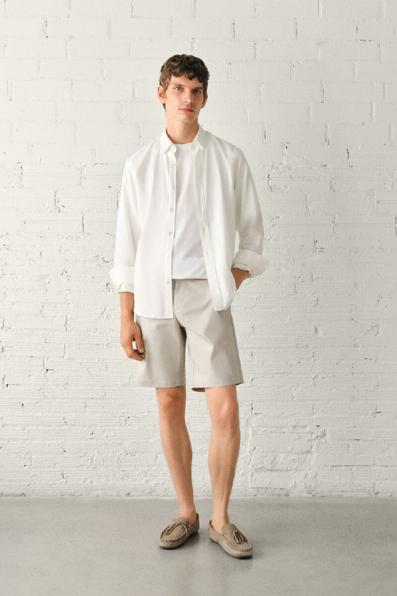Cortefiel Printed regular Bermuda shorts