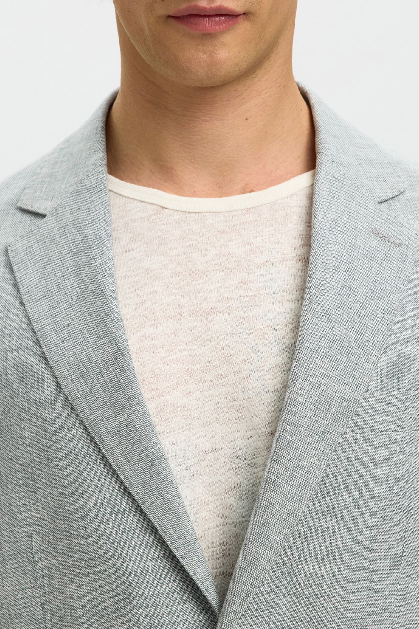 Selected Chaqueta lino con solapa