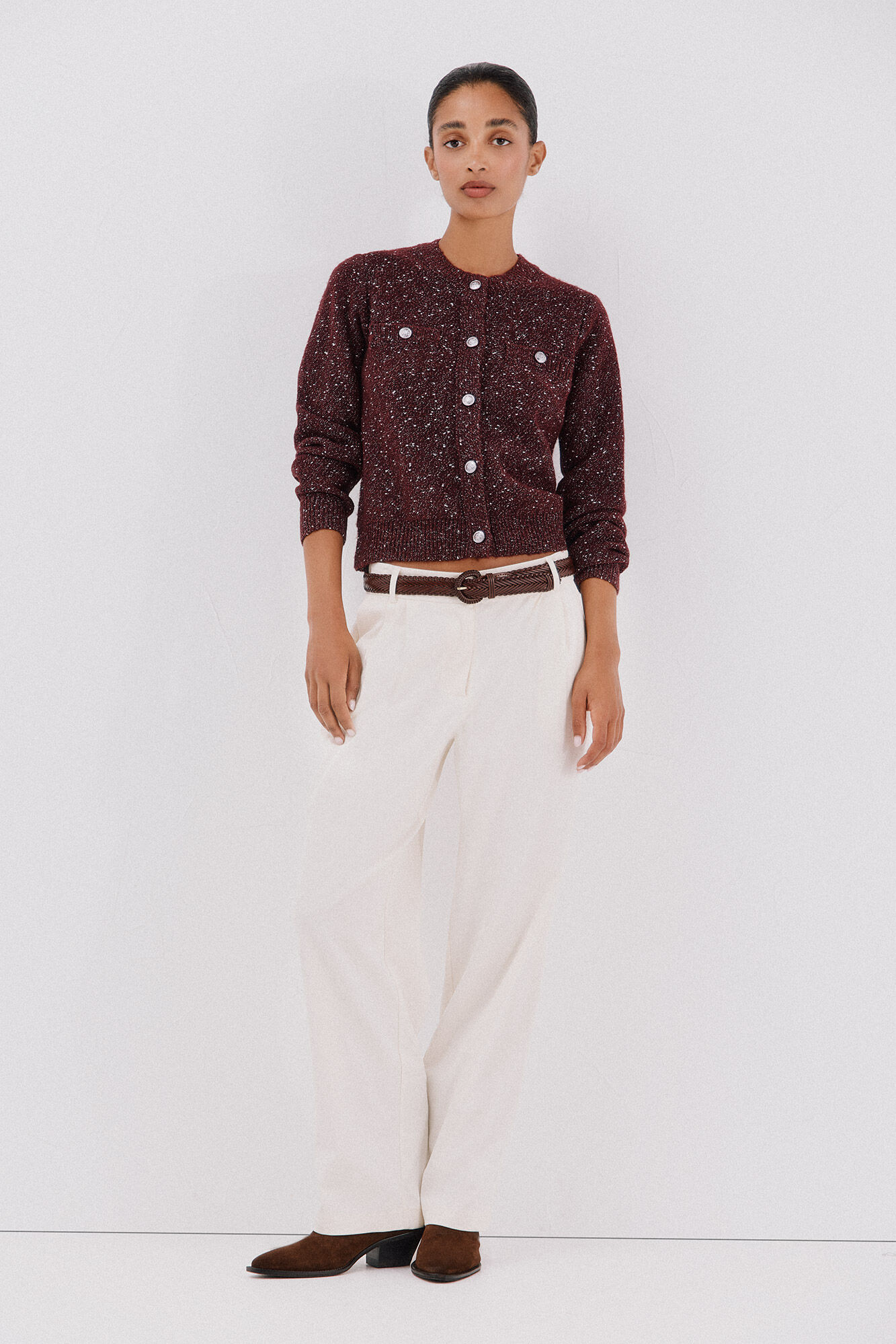 Cortefiel Jaqueta de lurex com bot&otilde;es Granada