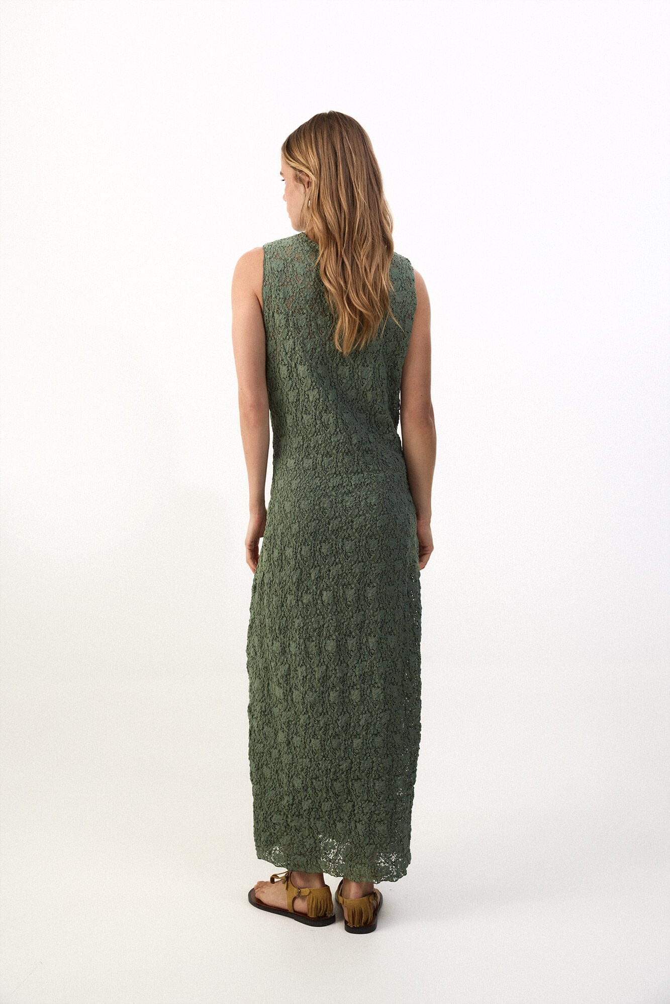 Slowlove Vestido lencero Kaki