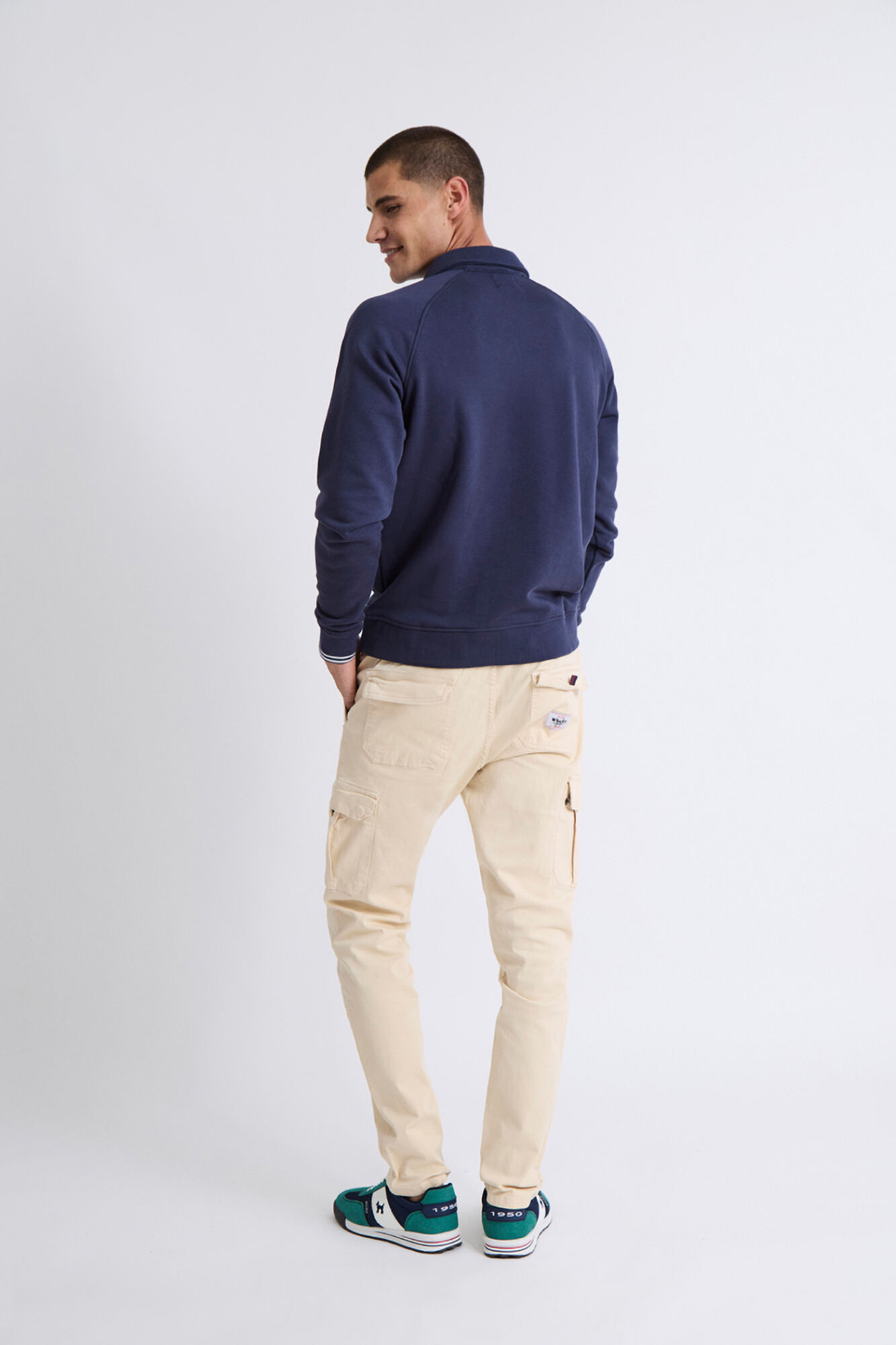 Williot Moletom Polo Azul Marinho com Sweatshirt Azul