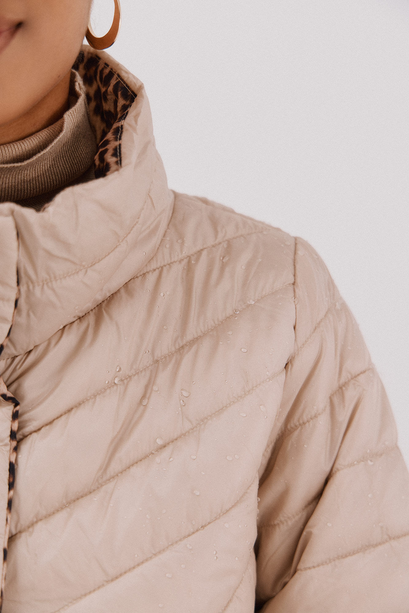 Cortefiel Blus&atilde;o revers&iacute;vel thermolite&reg; Ecru