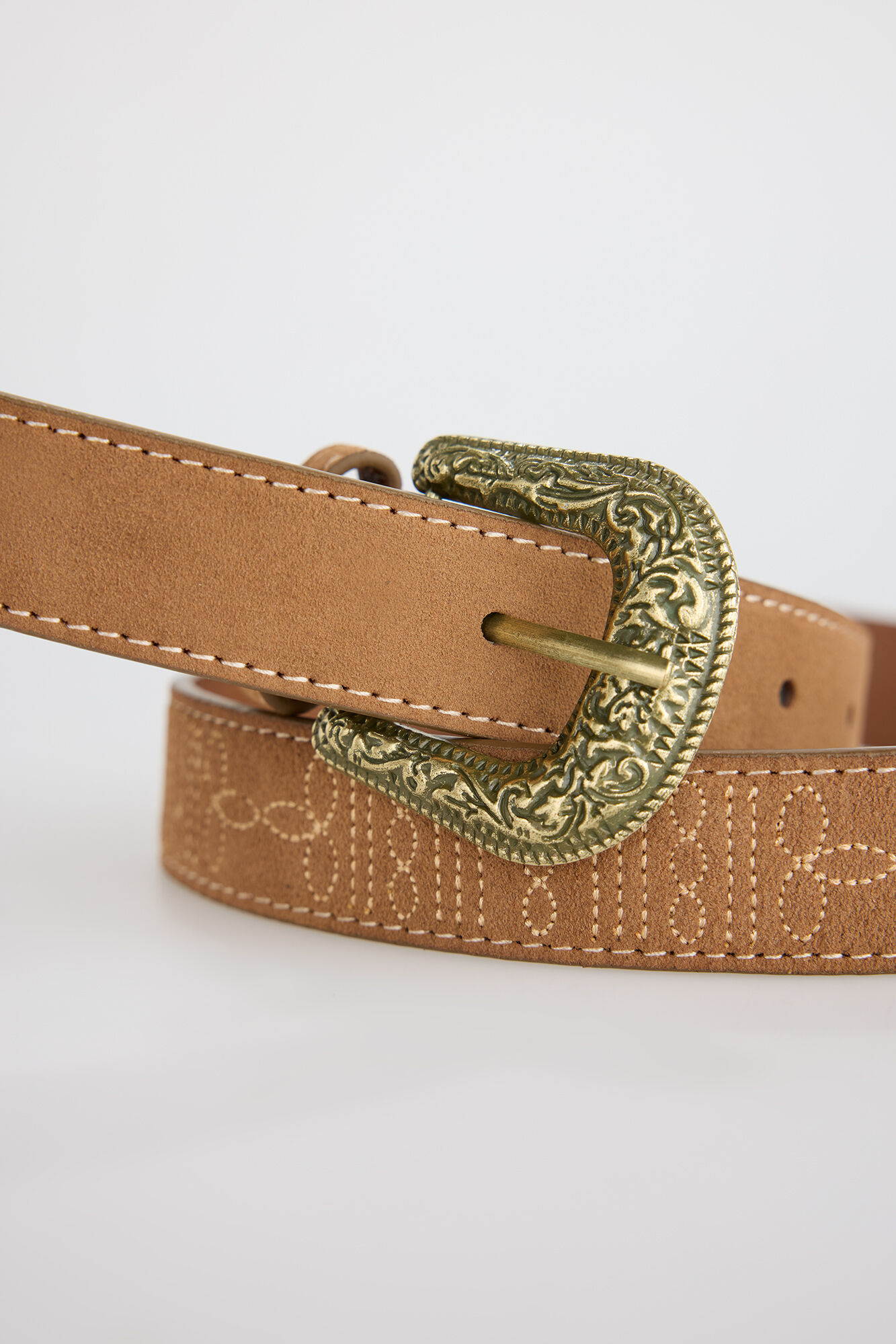 Slowlove Cinto de pele  Castanho