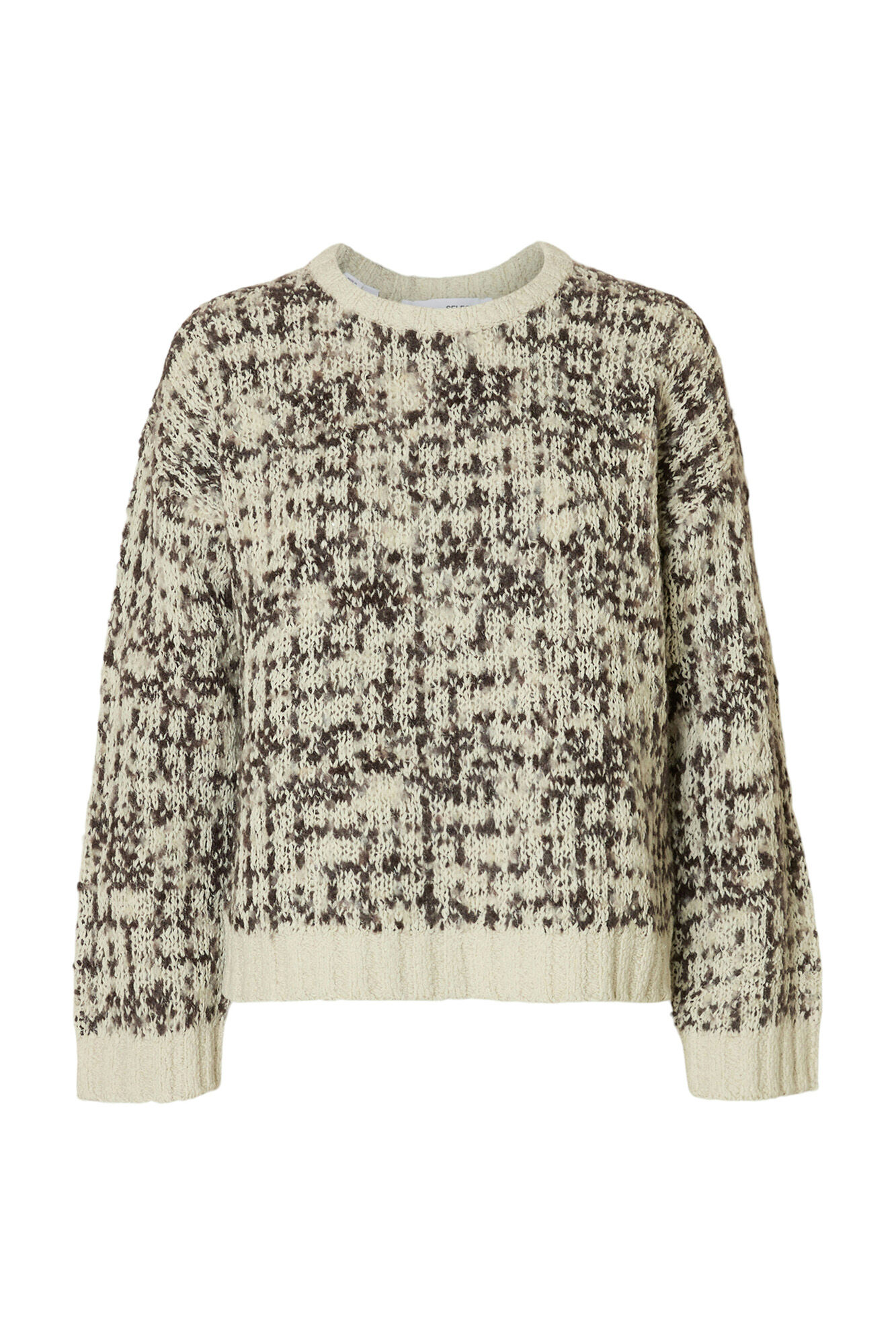 Selected Wool crew neck jumper Grey