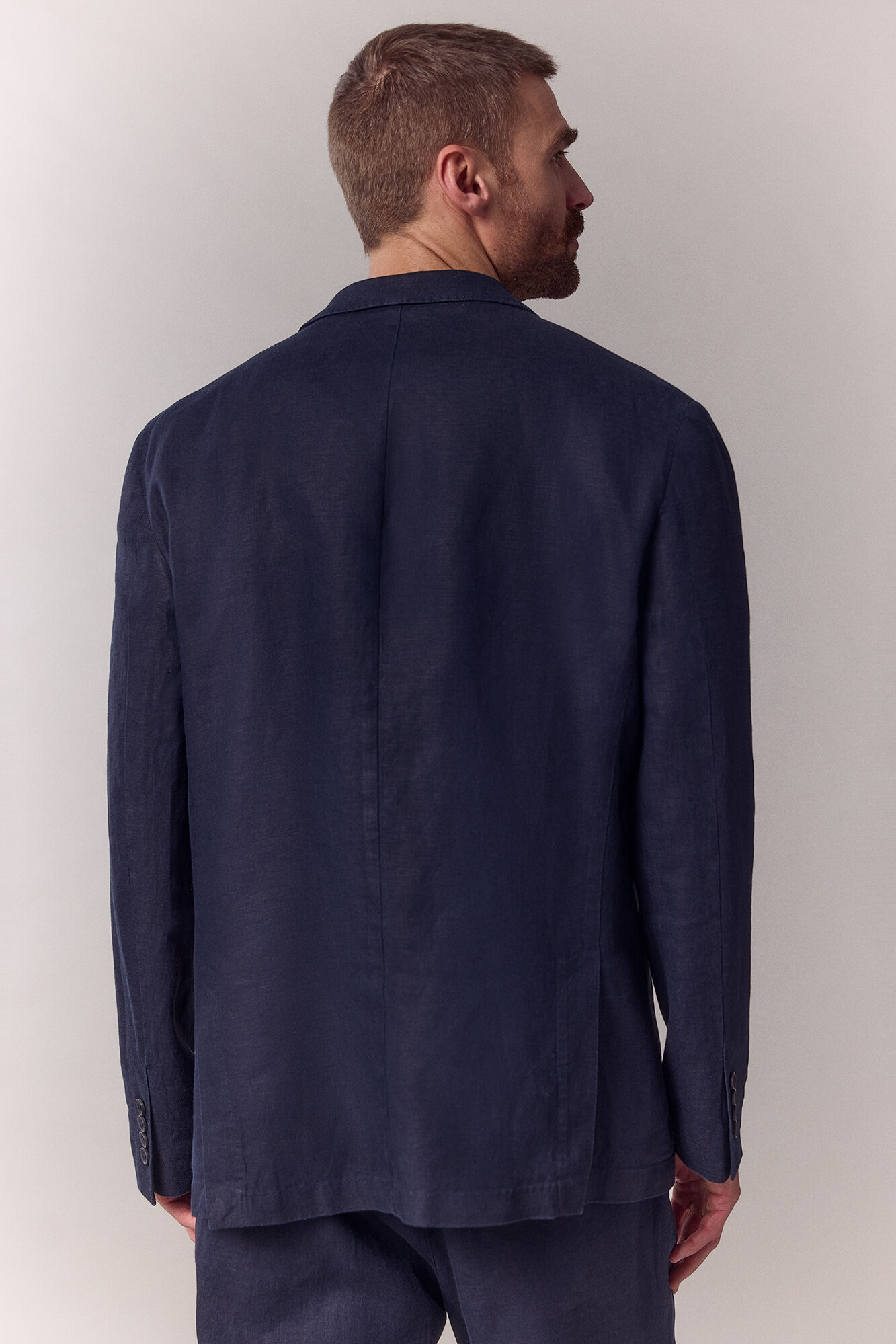 OOTO Blazer coordenado mistura de linho Azul