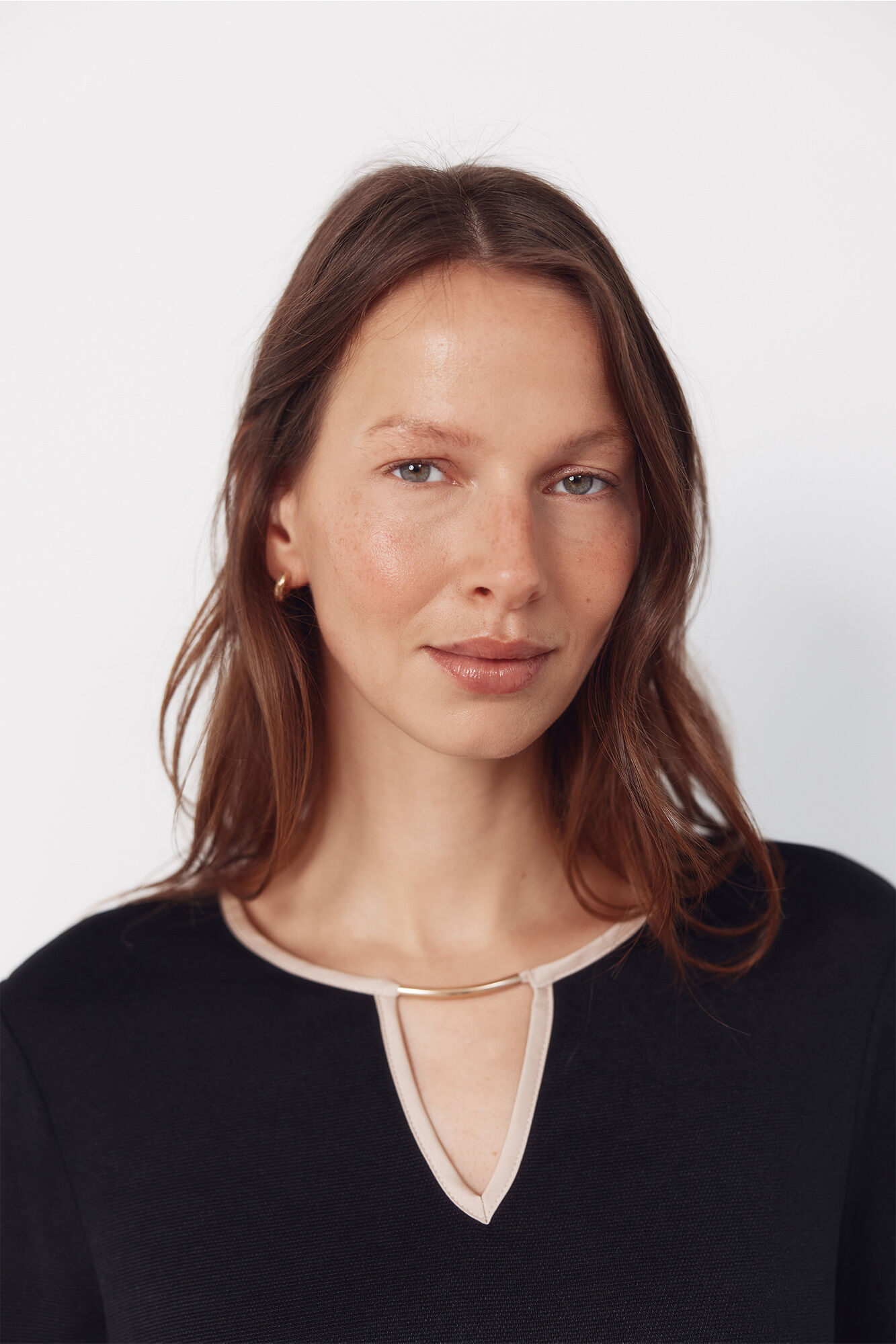 Cortefiel Top teardrop contrast Black