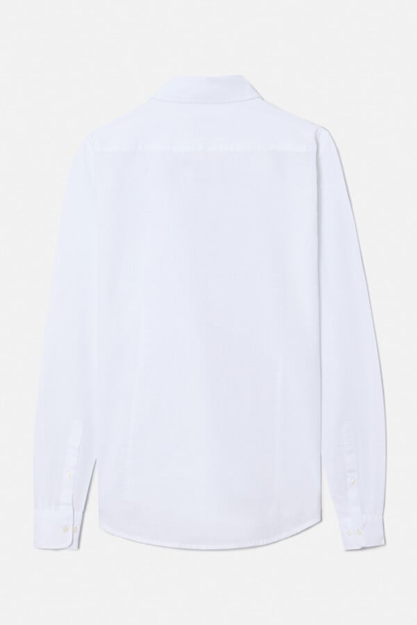 Cortefiel Soft Silbon sport shirt White