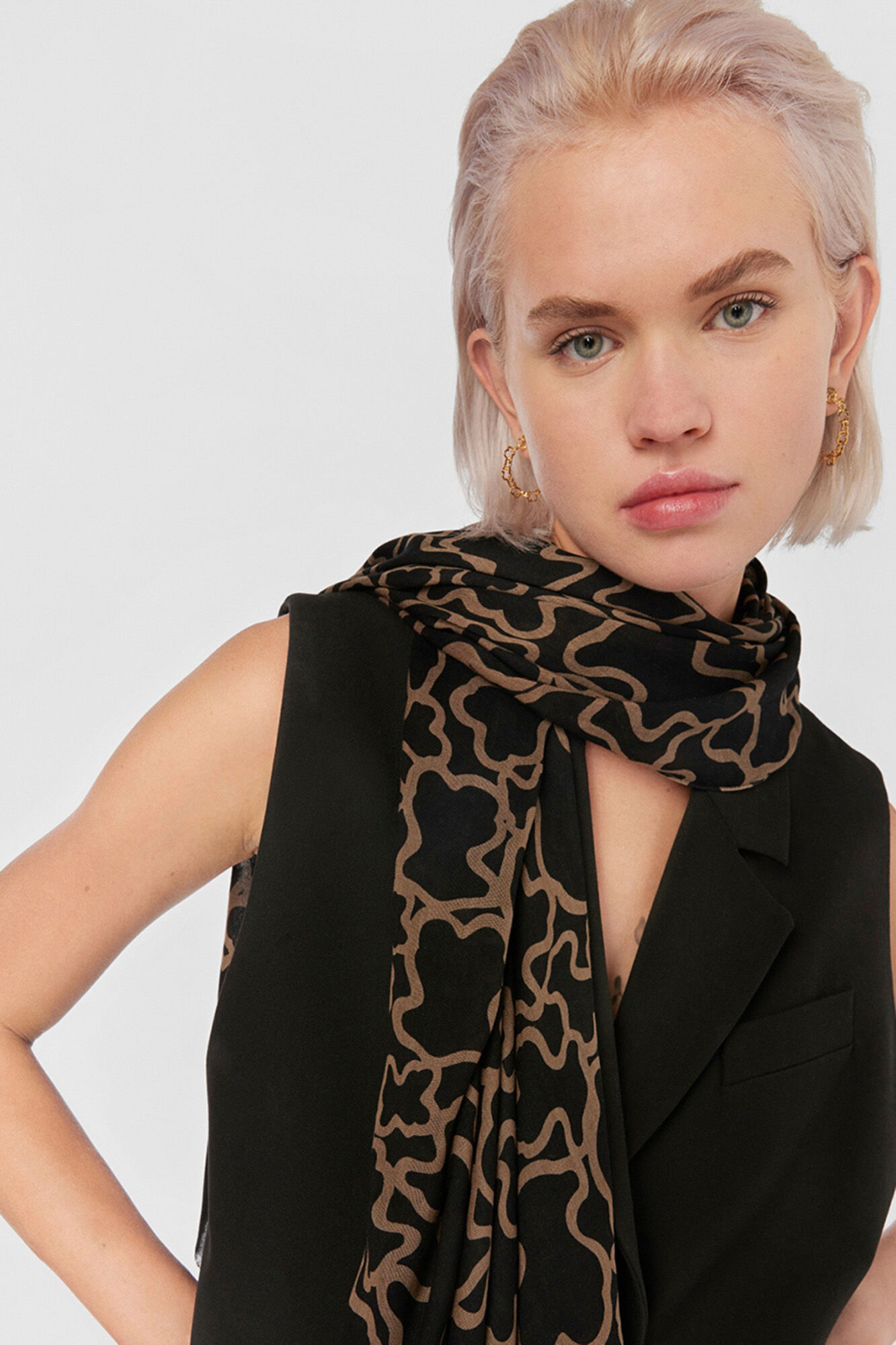 Tous Foulard Kaos en color negro Negro