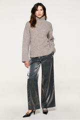 Selected Alpaca high neck jumper Grey