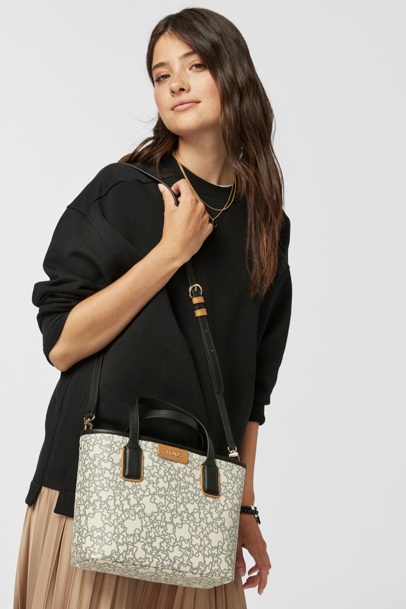 Tous Small beige Kaos Mini basket bag Beige