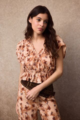 Slowlove Printed fluid blouse Printed orange