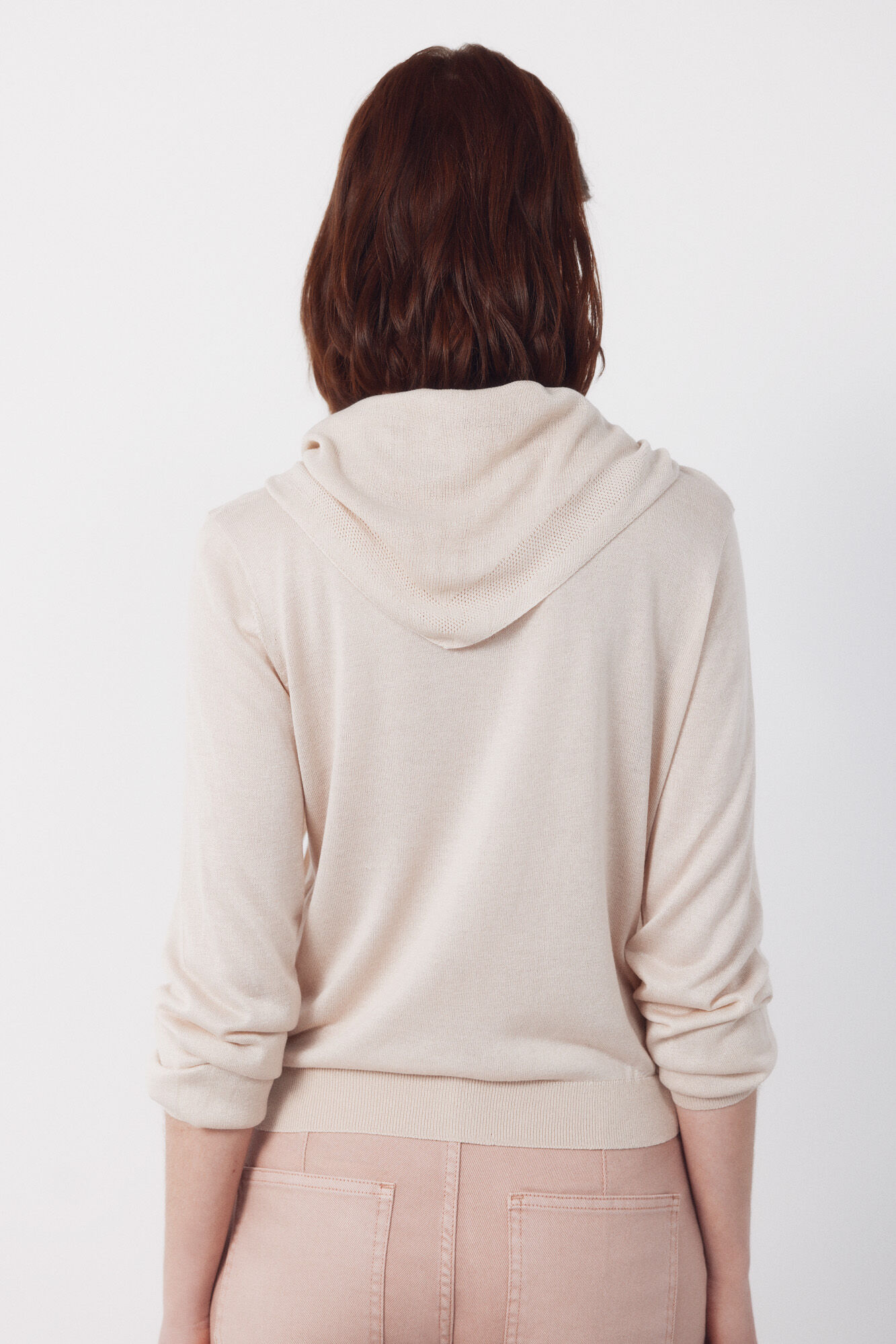 Cortefiel Jersey-knit basic jacket Beige