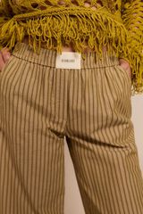 Slowlove Pantal&oacute;n de rayas pijamero Estampado verde