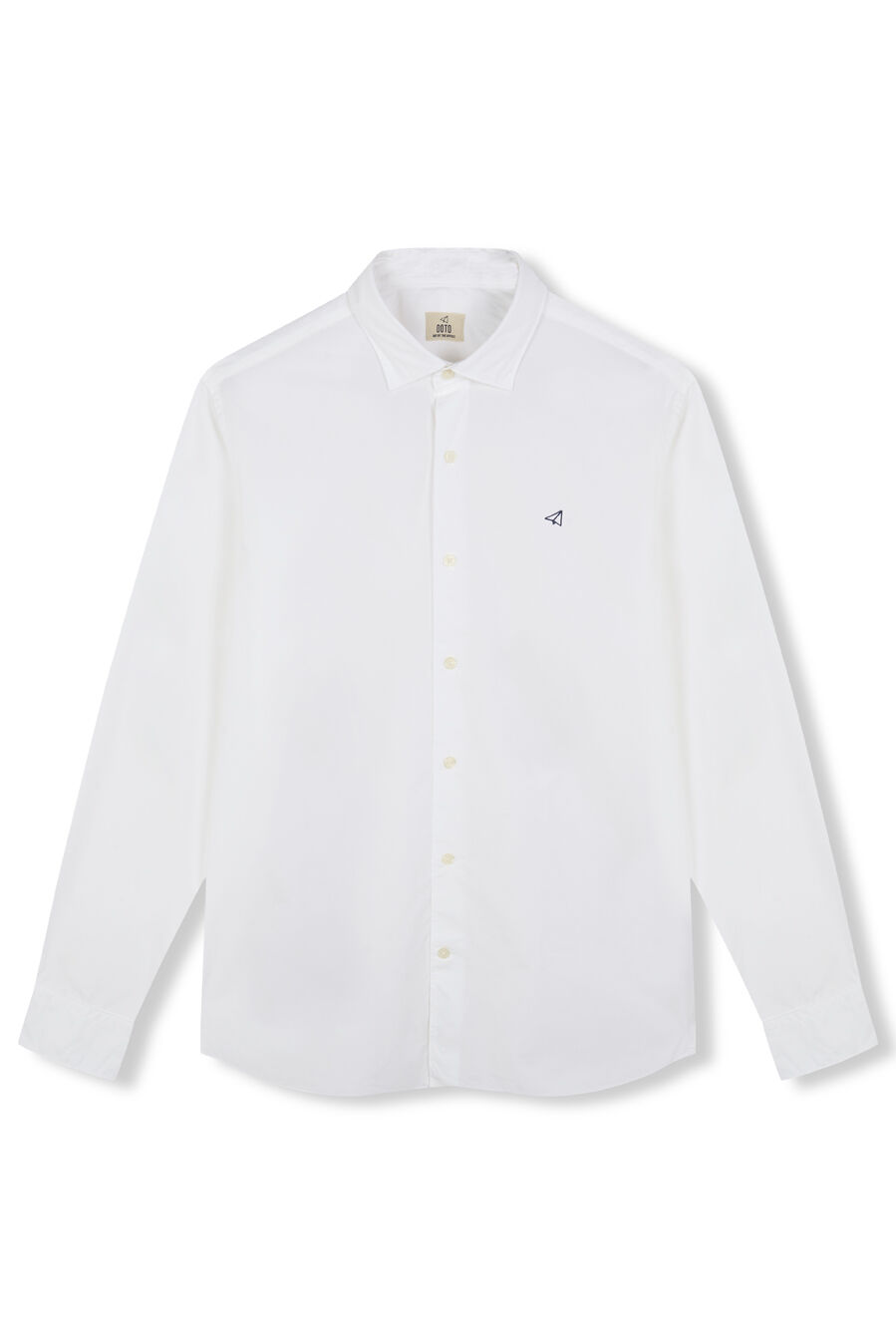 OOTO Camisa de popelina lisa Branco