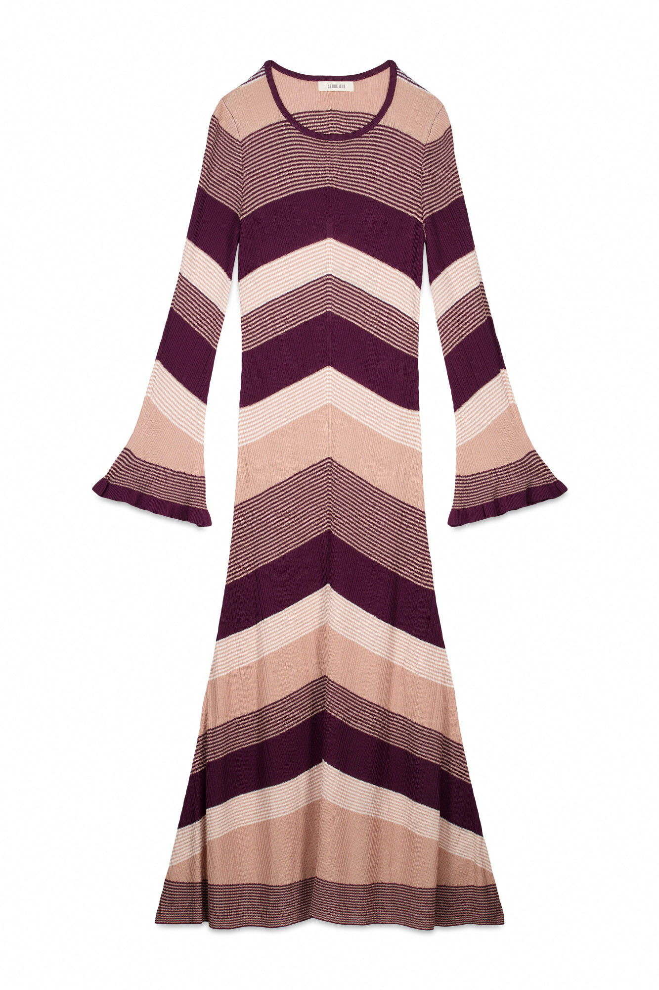 Slowlove Vestido de malha ziguezague Roxo