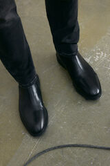 Cortefiel Leather Chelsea boot Black