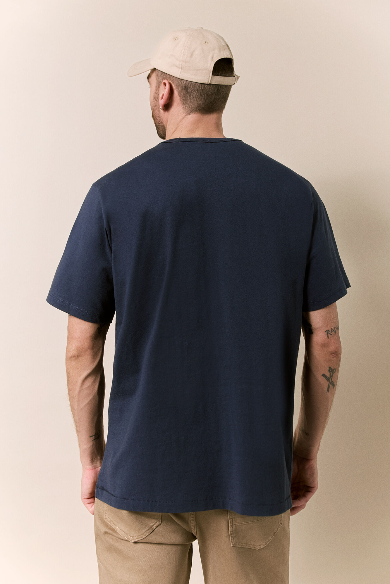 OOTO T-shirt lavada de manga curta Azul