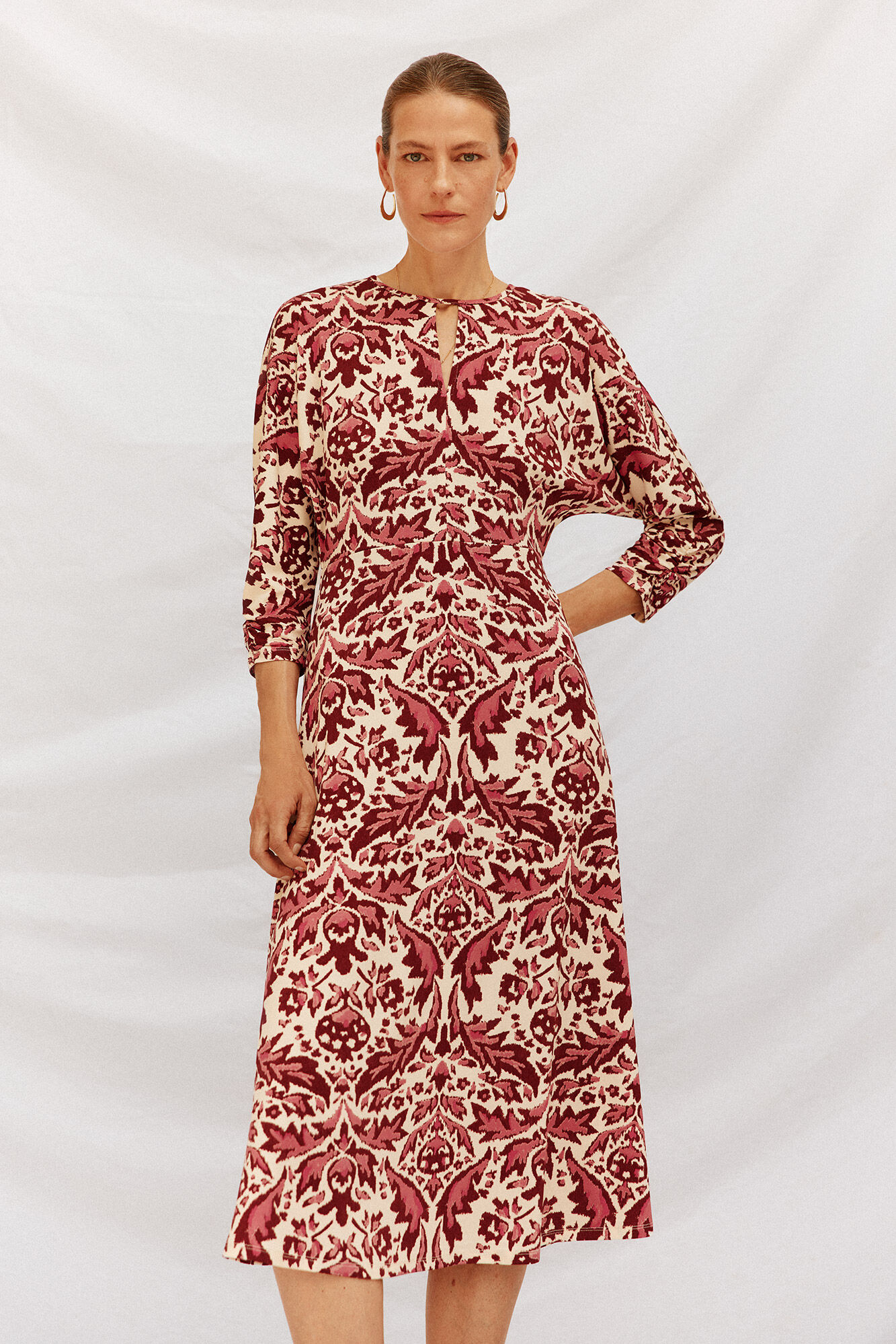 Cortefiel Flowing printed dress Multicolour