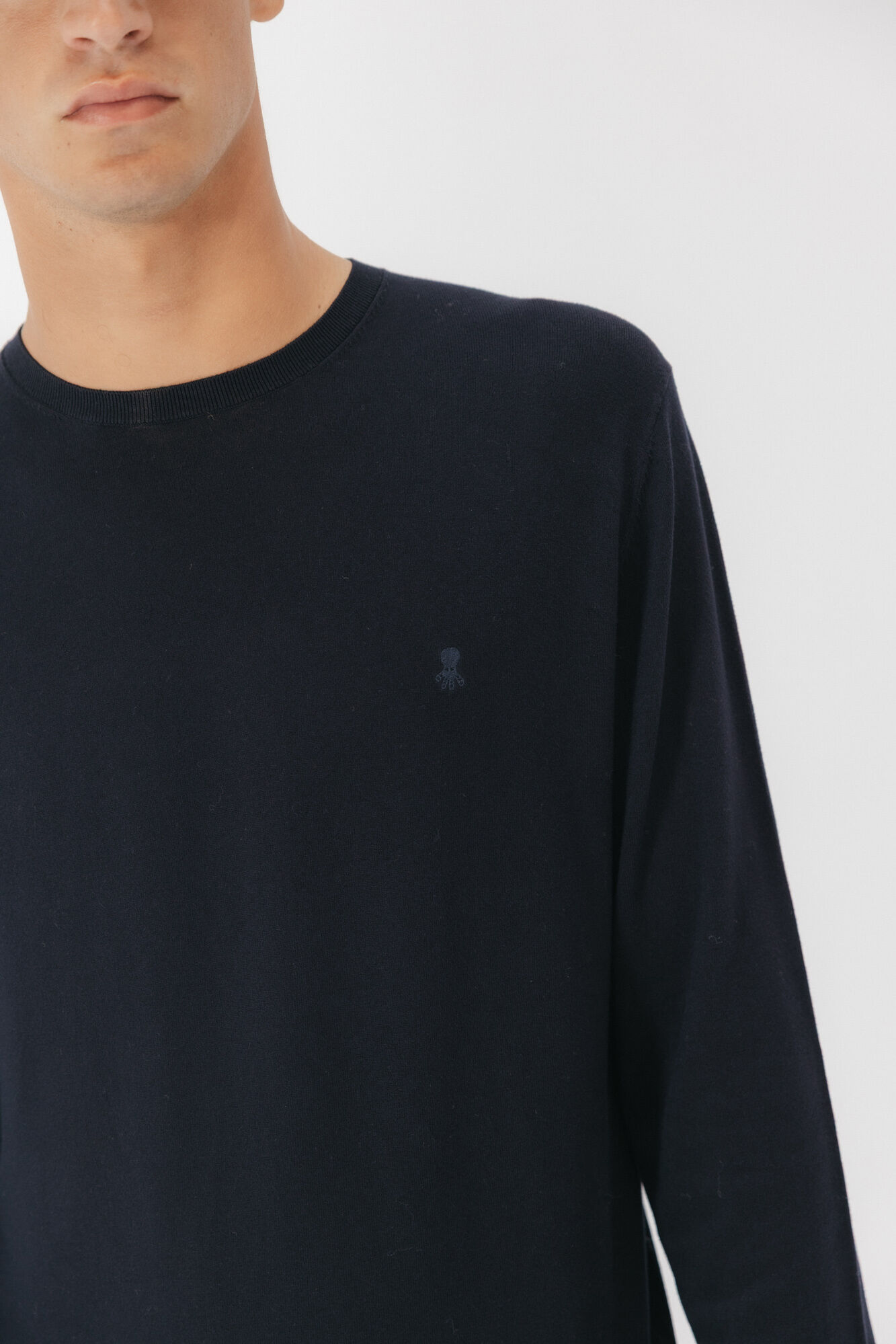 elPulpo Camisola b&aacute;sica com logo Azul