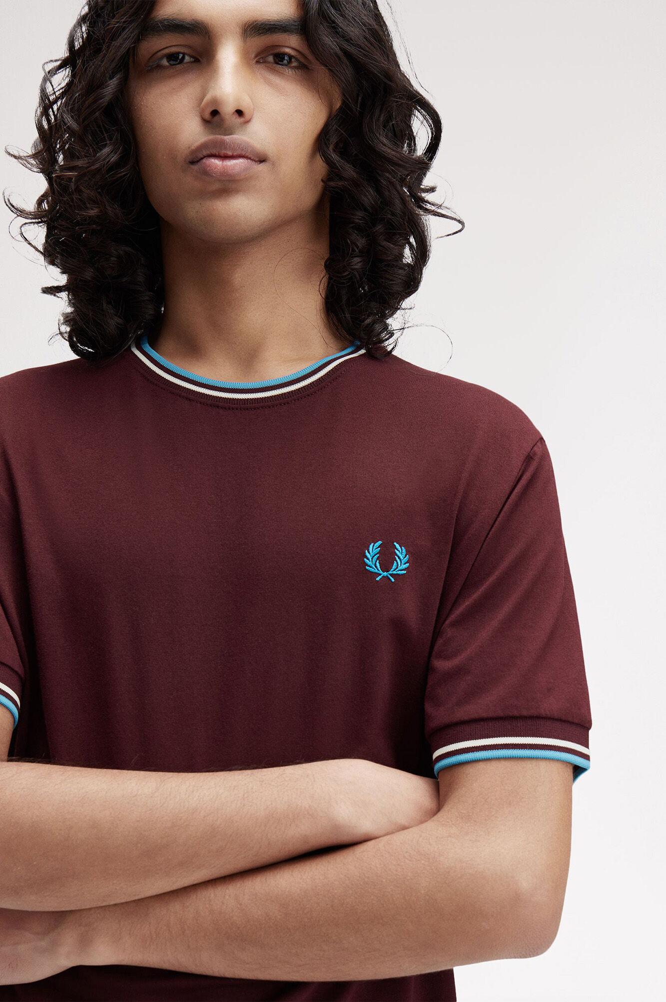 Fred Perry T-shirt masculina de manga curta 