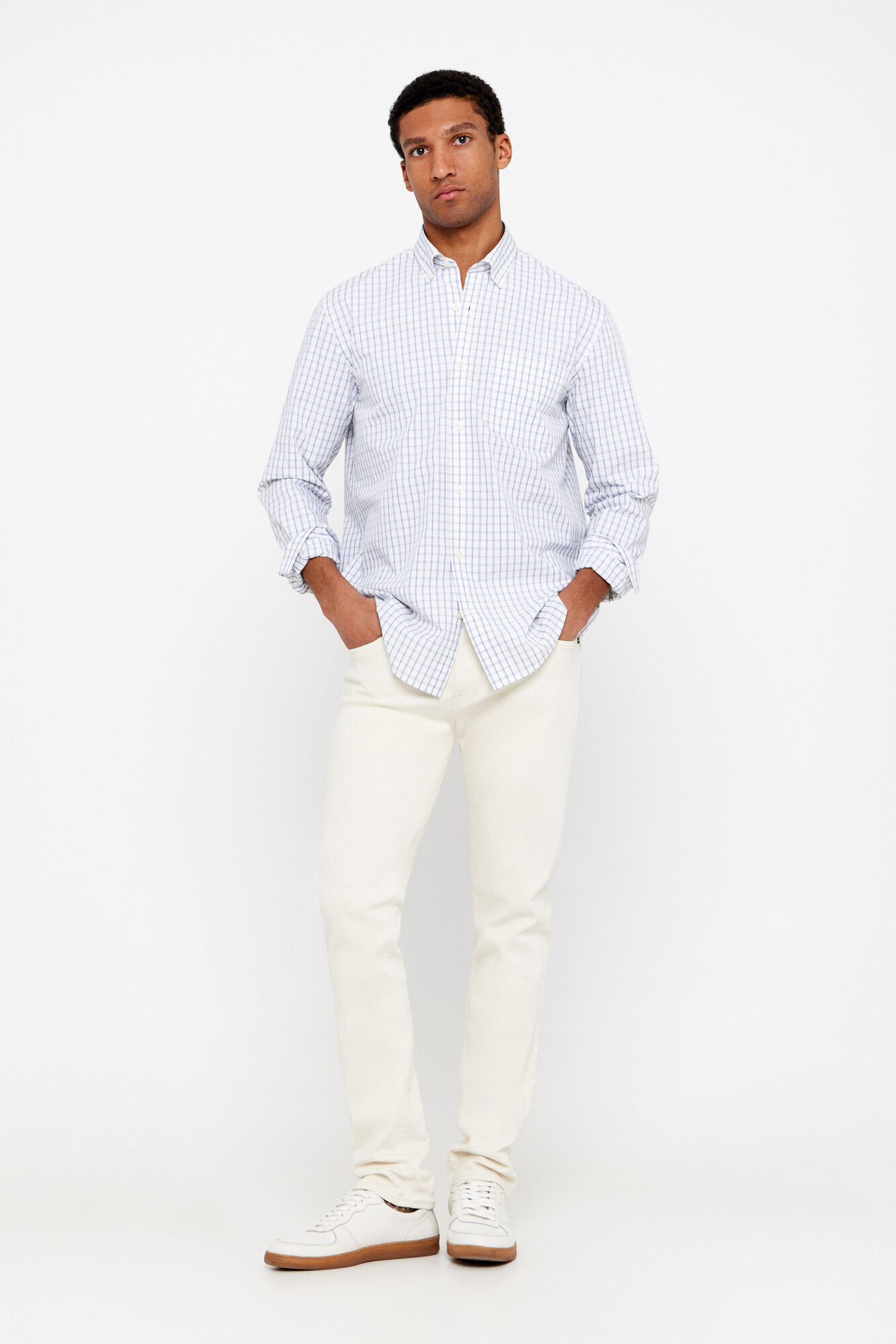 Cortefiel Checked Coolmax shirt Blue