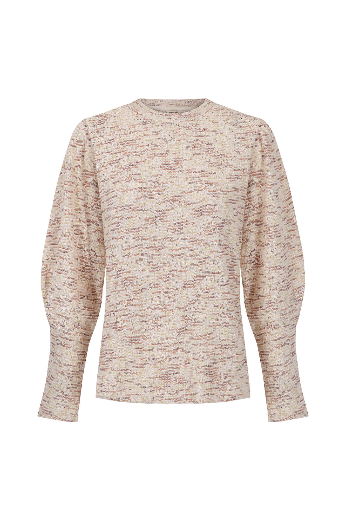 Slowlove Top estruturado franzido Tostado