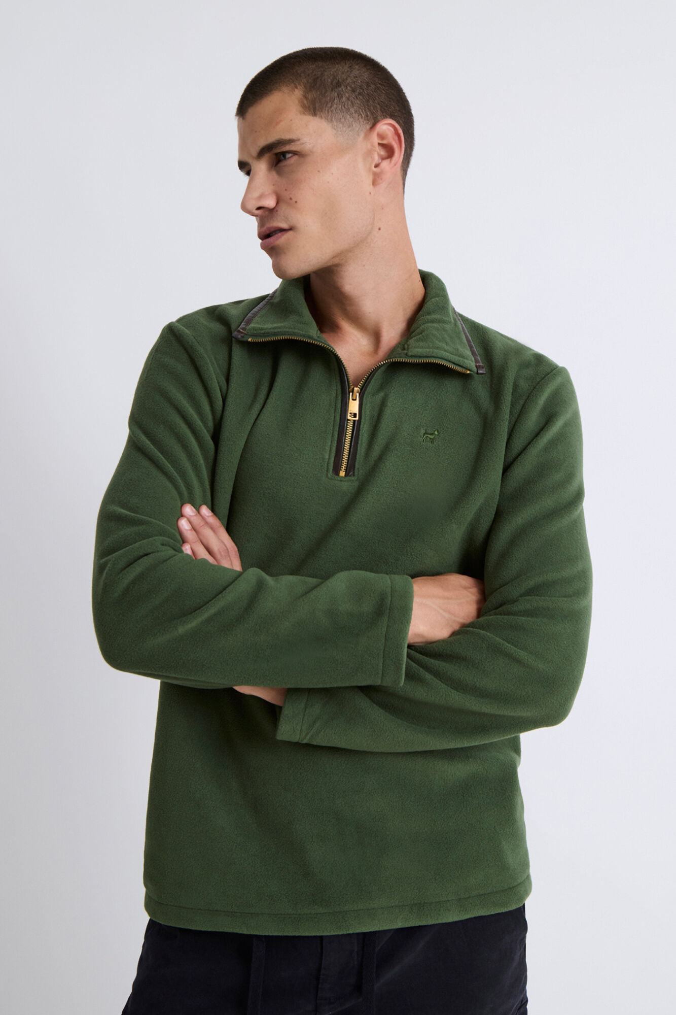 Williot Camisola Fecho-&Eacute;clair com polar meia Verde