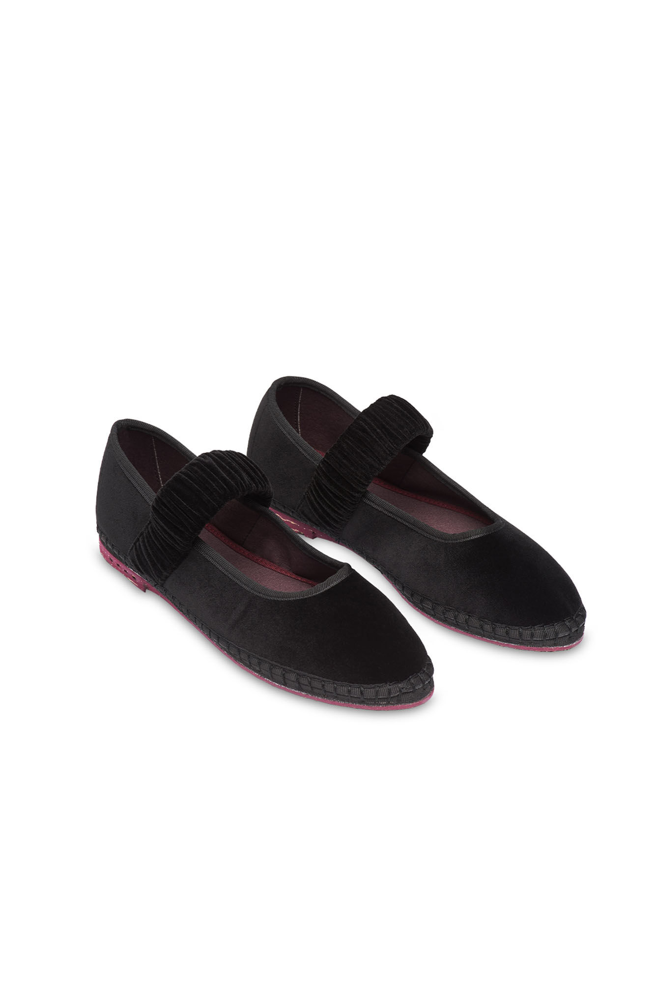 Flabelus Veludo Mary Janes